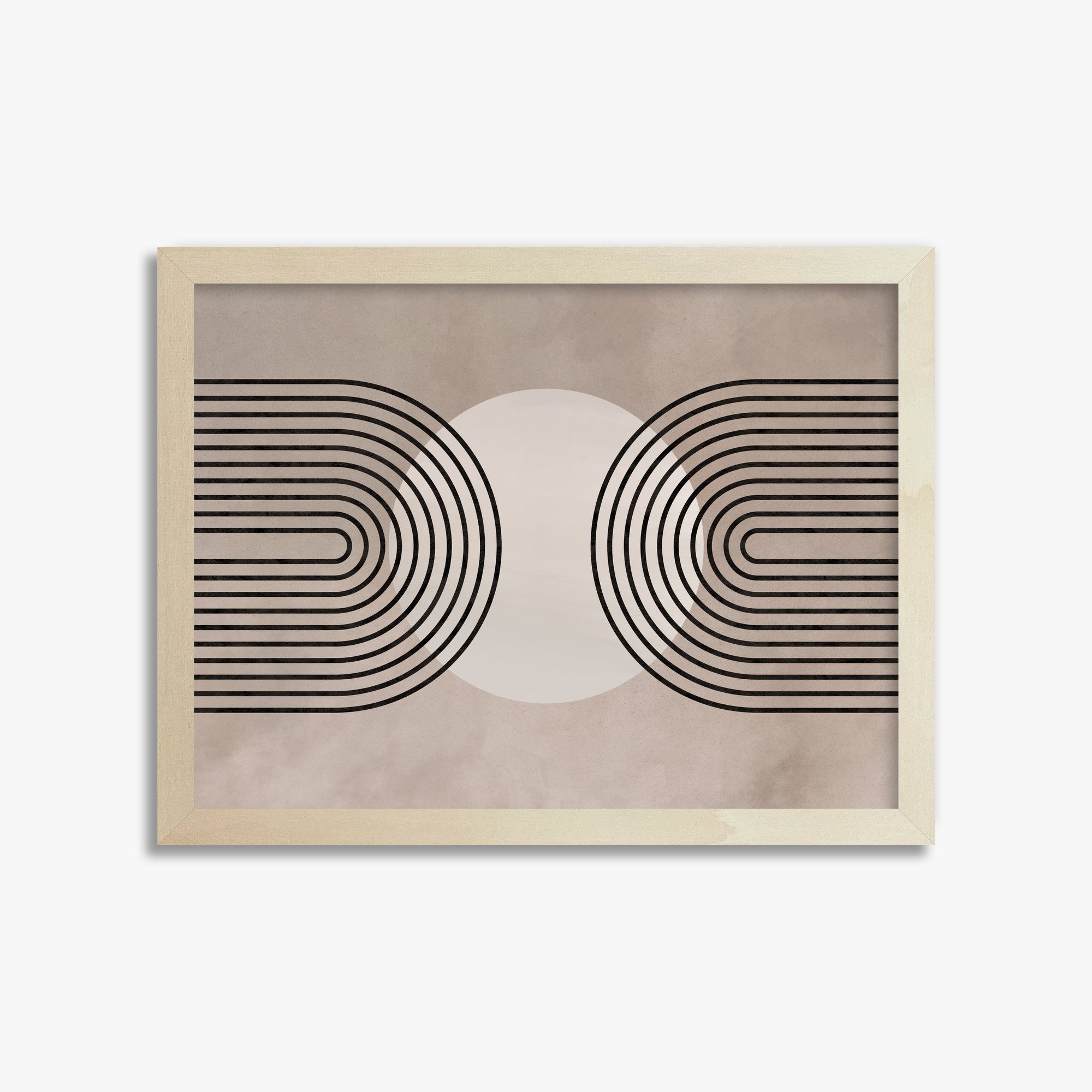 Framed Solar Loop, 30x40cm Framed Art Reproduction With Lime Wood Frame
