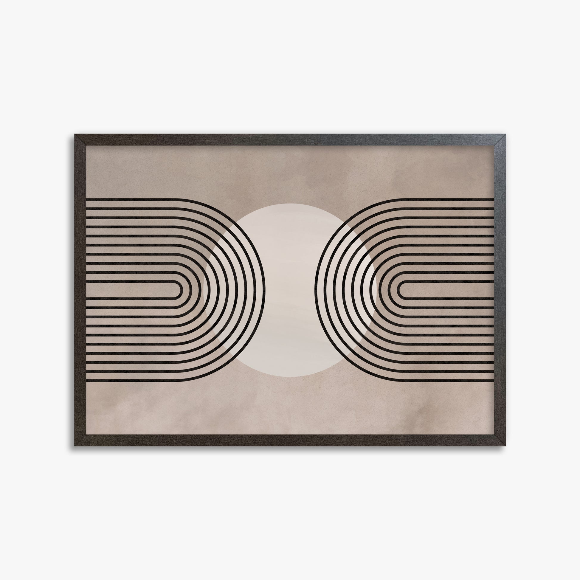 Framed Solar Loop, 50x70cm Framed Art Reproduction With Espresso Frame