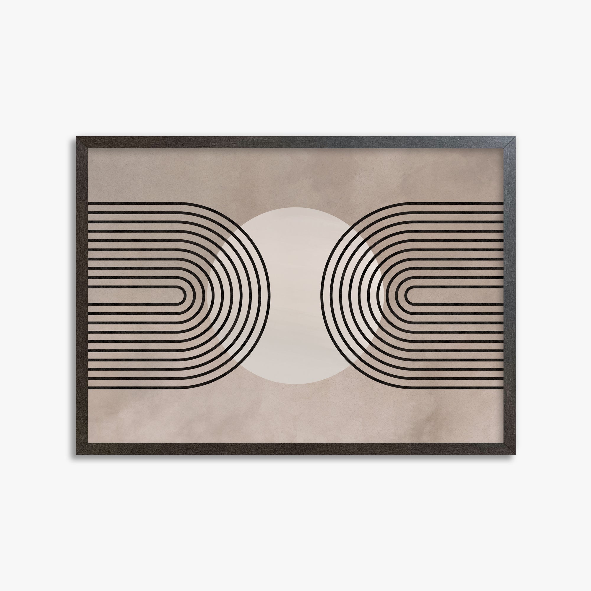 Framed Solar Loop, 50x70cm Framed Art Reproduction With Espresso Frame