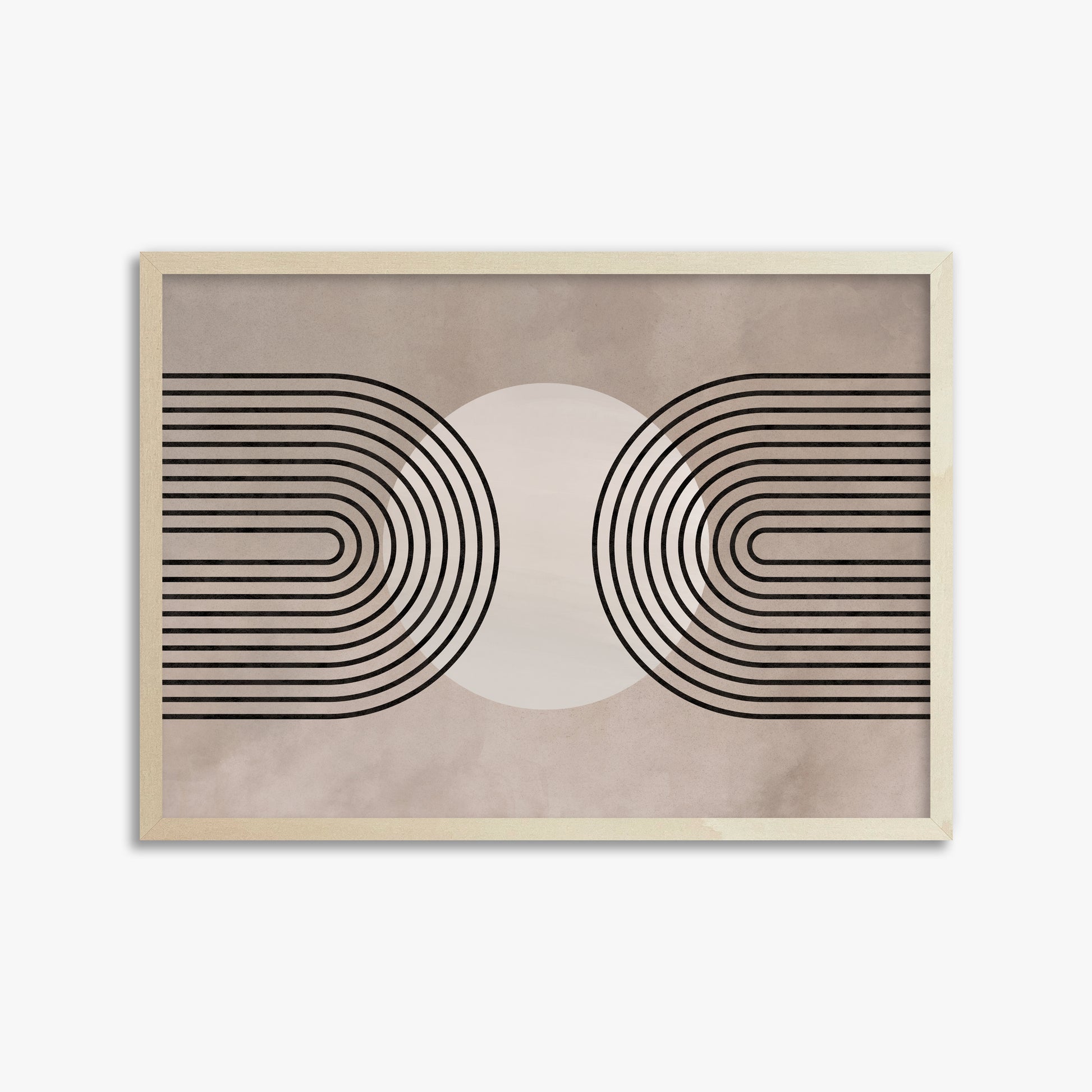 Framed Solar Loop, 50x70cm Framed Art Reproduction With Lime Wood Frame