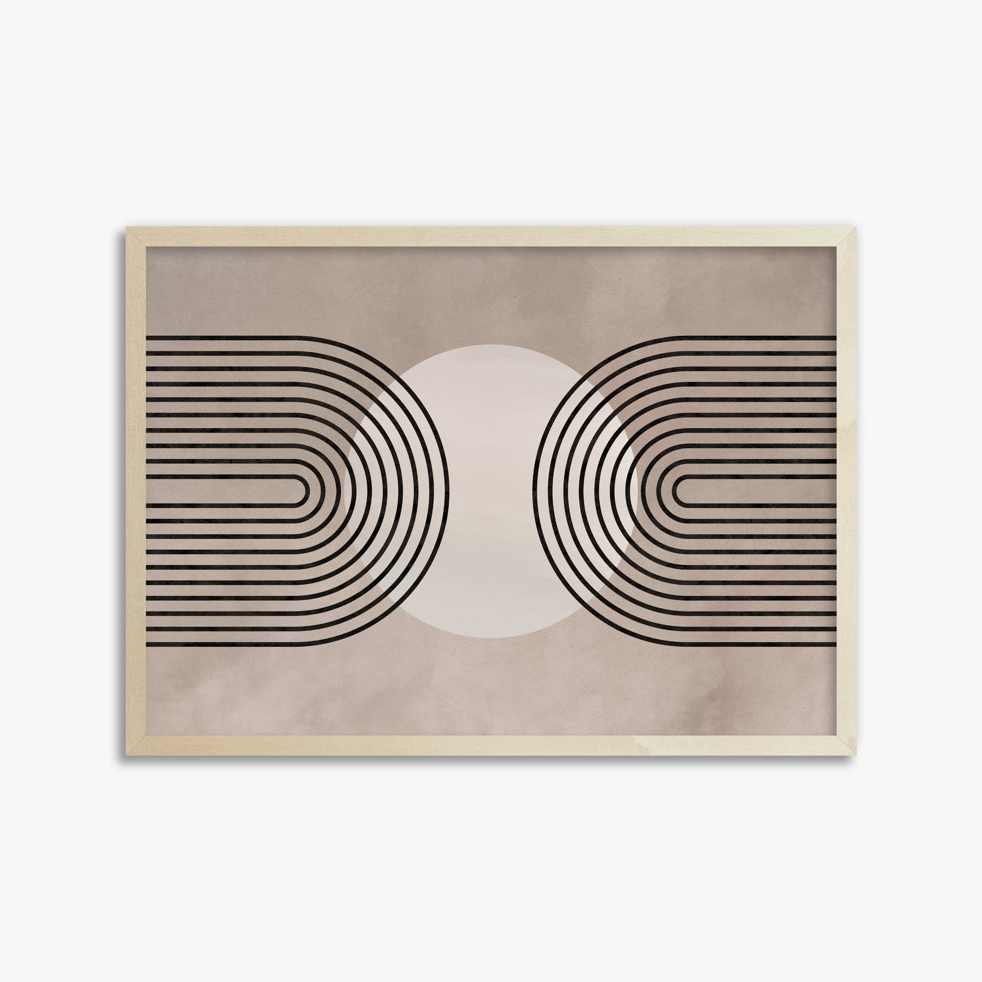 Framed Solar Loop, 50x70cm Framed Art Reproduction With Lime Wood Frame