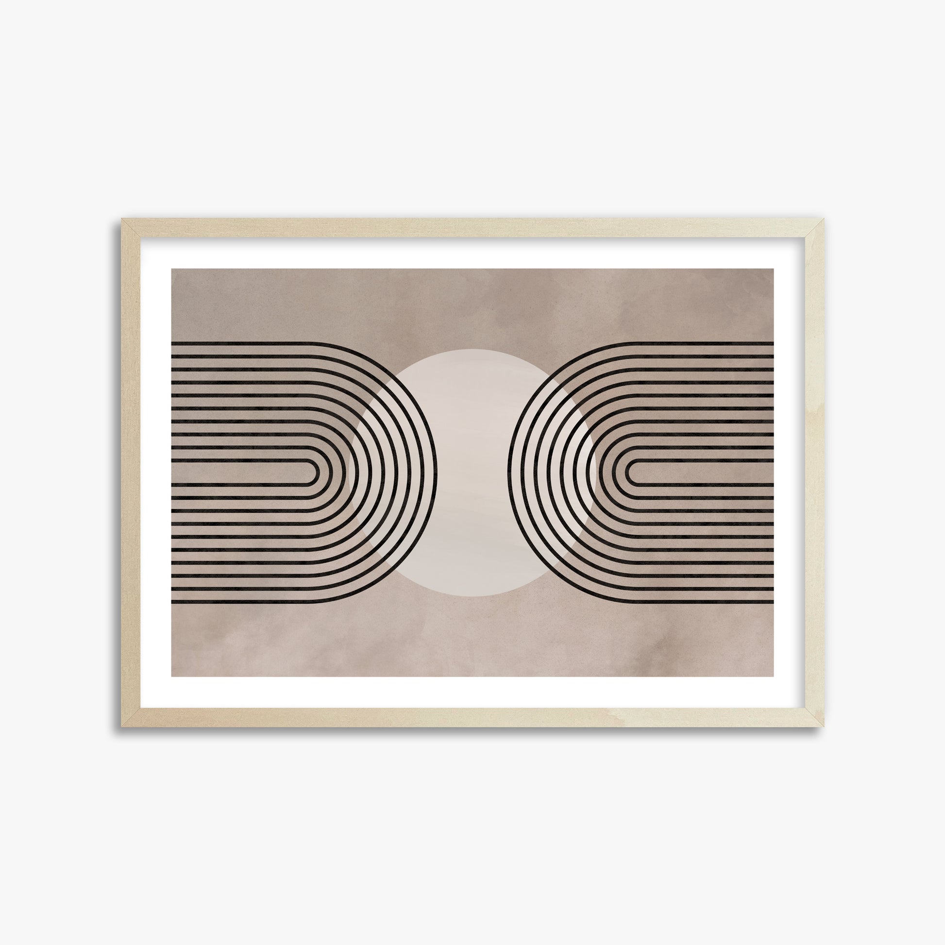 Framed Solar Loop, 50x70cm Framed Art Reproduction With Lime Wood Frame