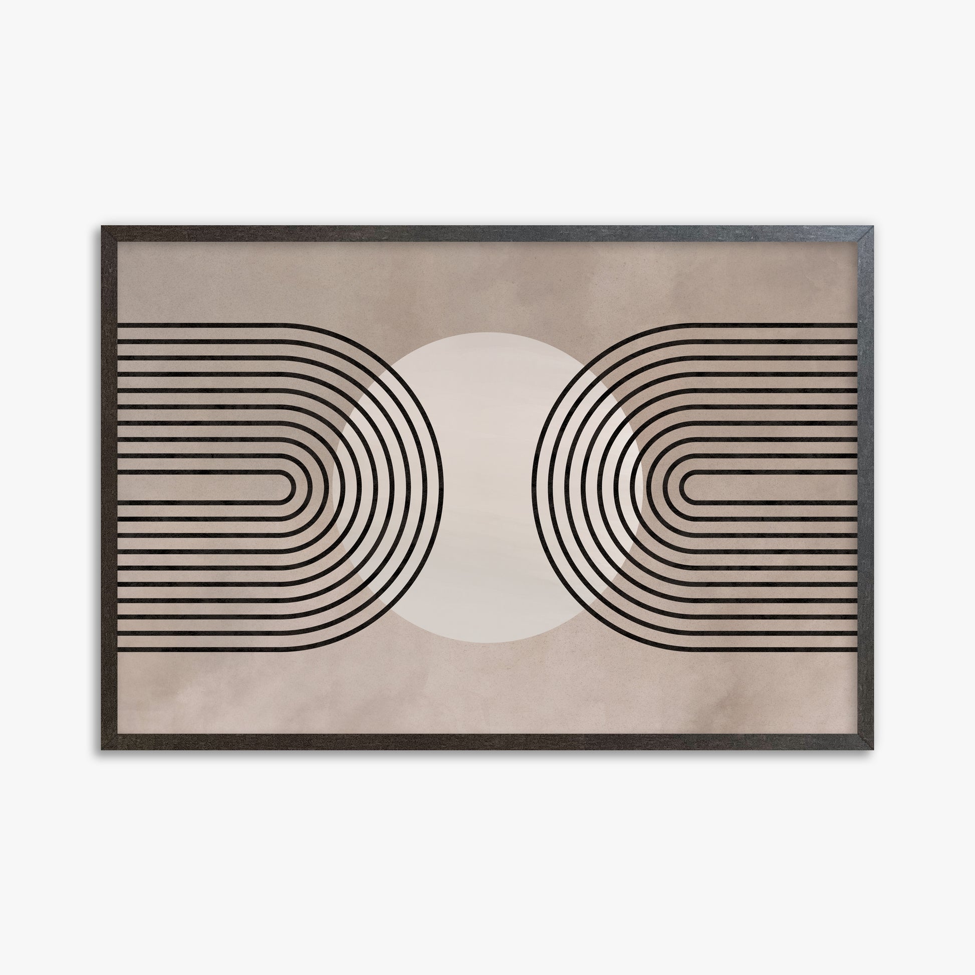 Framed Solar Loop, 61x91cm Framed Art Reproduction With Espresso Frame