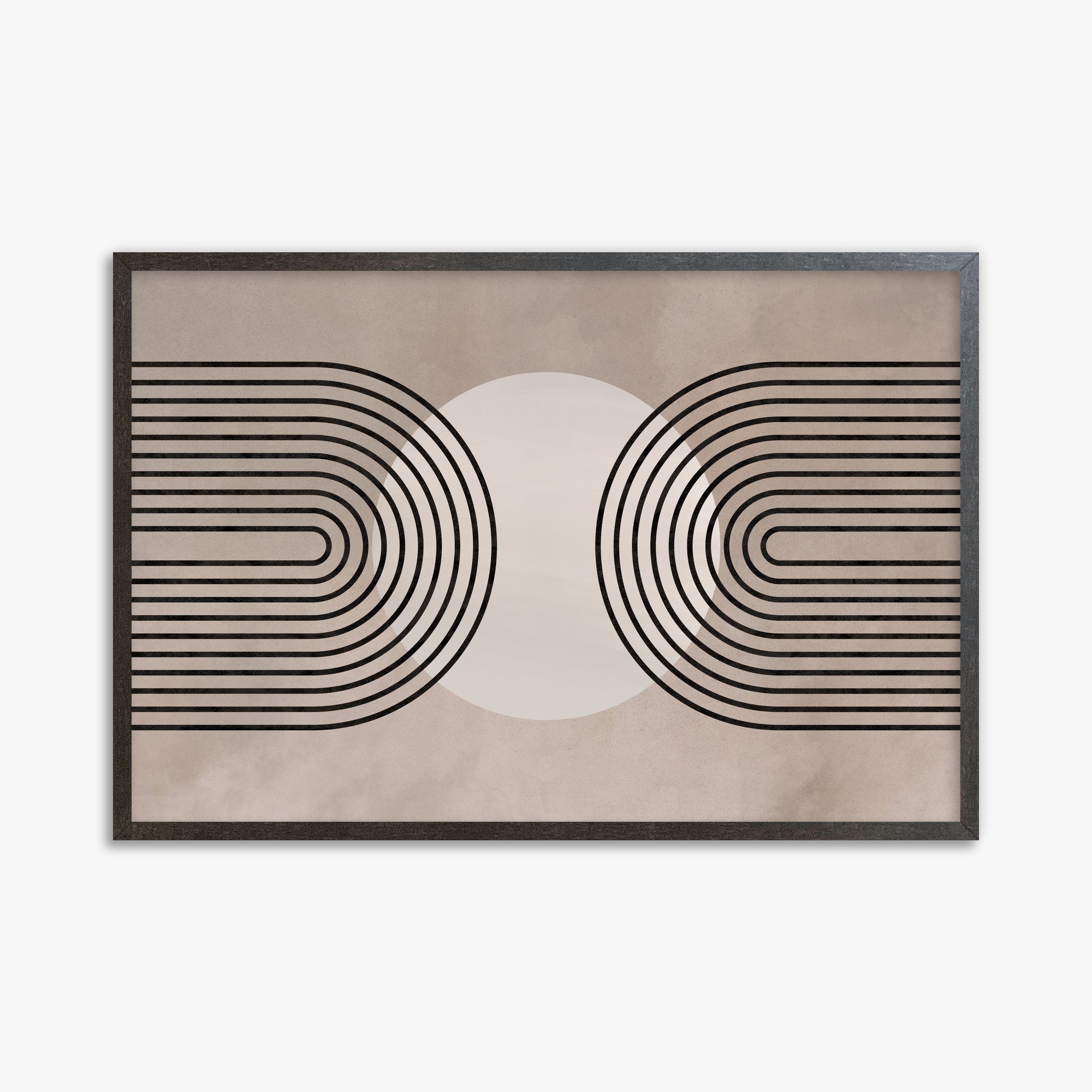 Framed Solar Loop, 61x91cm Framed Art Reproduction With Espresso Frame