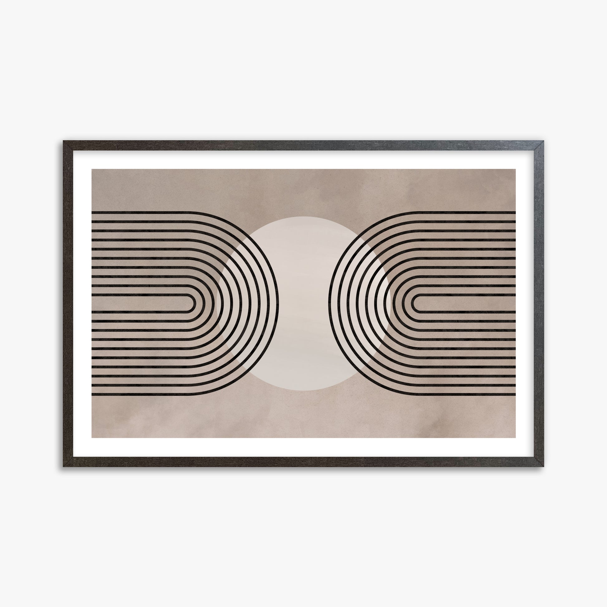Framed Solar Loop, 61x91cm Framed Art Reproduction With Espresso Frame