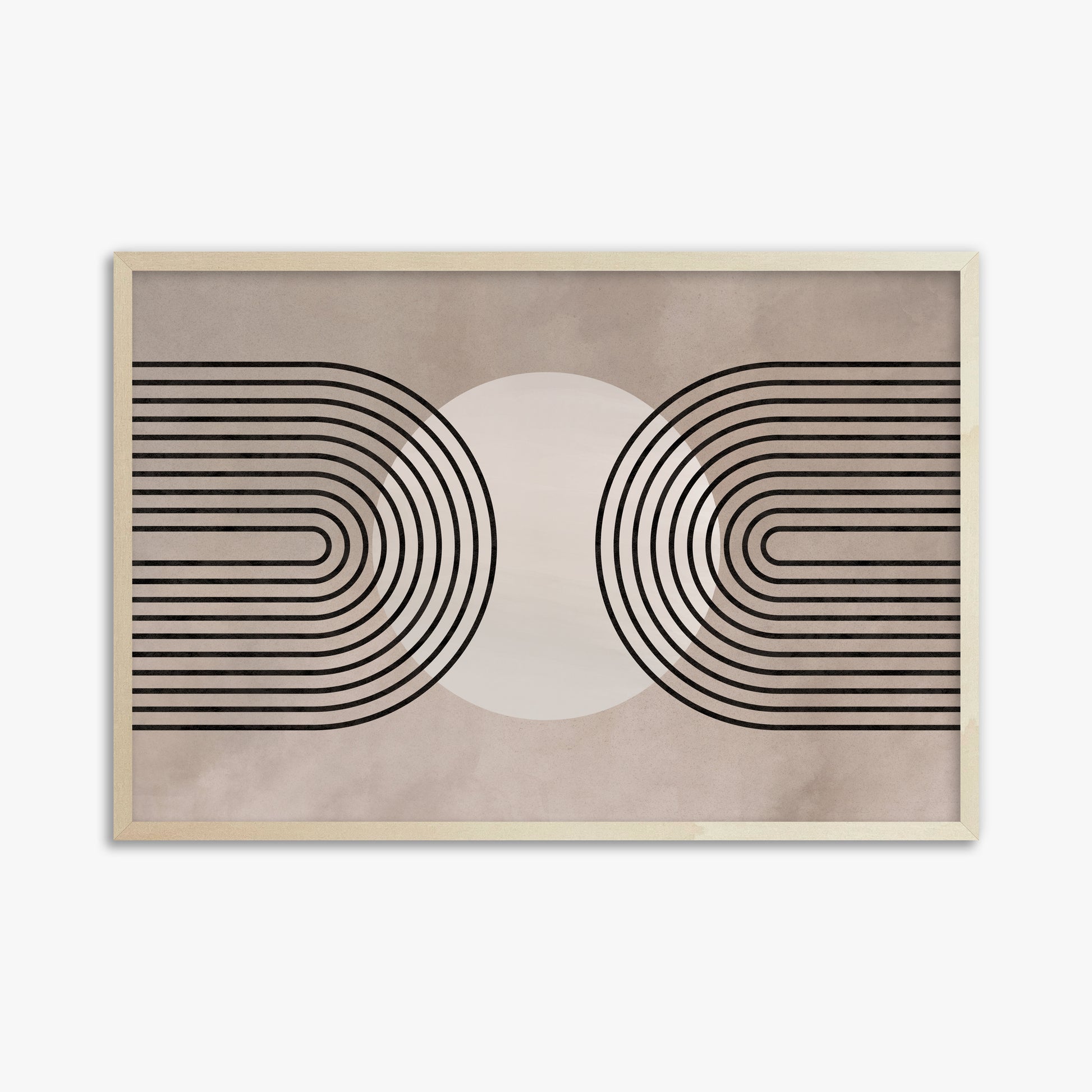 Framed Solar Loop, 61x91cm Framed Art Reproduction With Lime Wood Frame