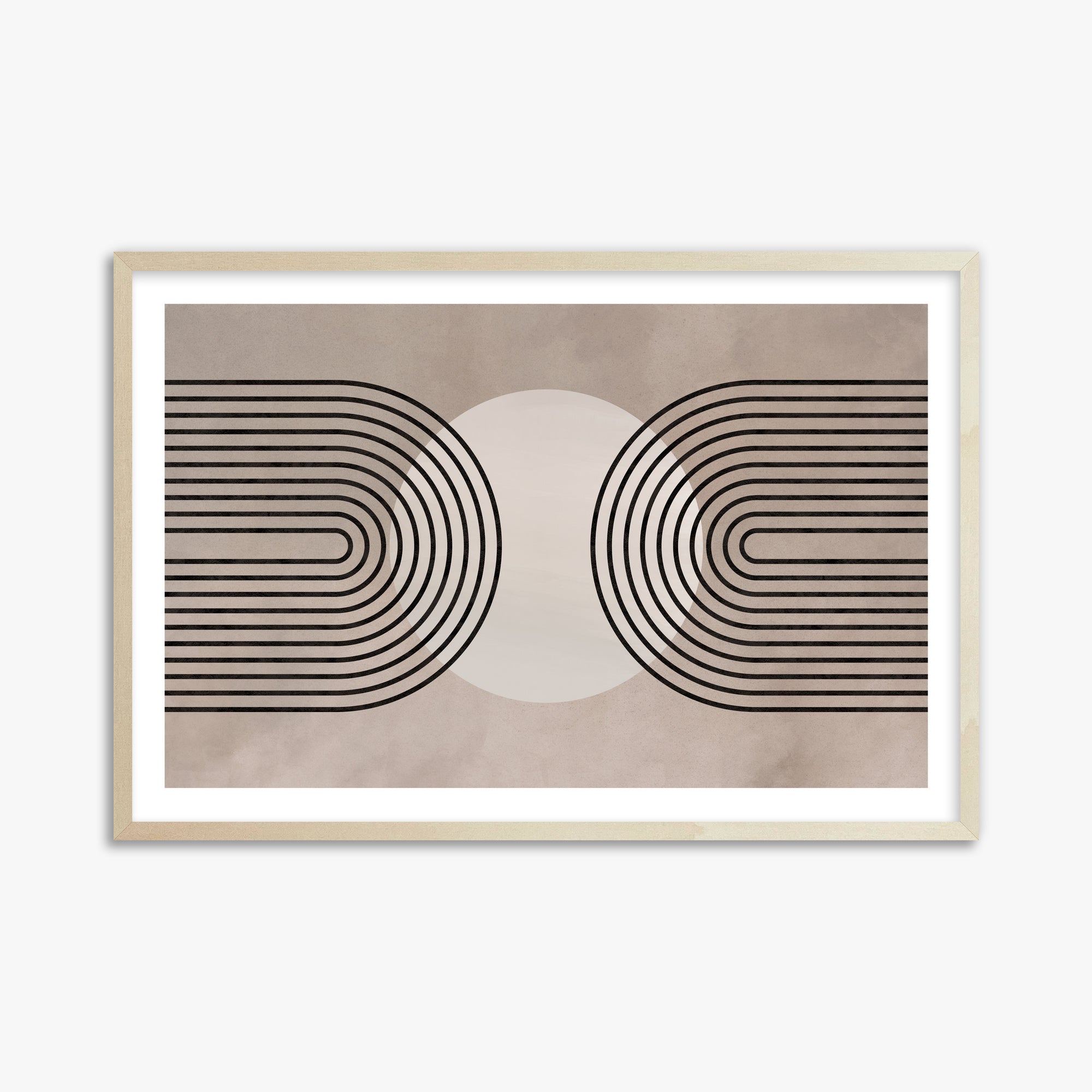 Framed Solar Loop, 61x91cm Framed Art Reproduction With Lime Wood Frame