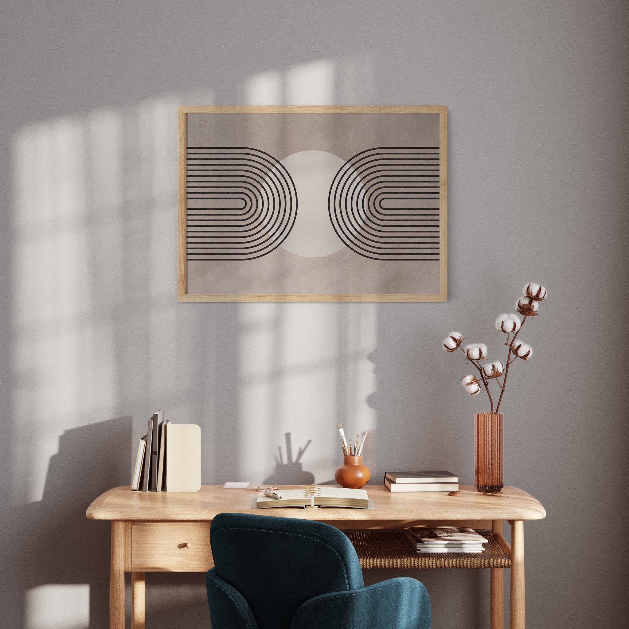 Design Concept No. 11 for Framed Solar Loop Modern Poster Art
