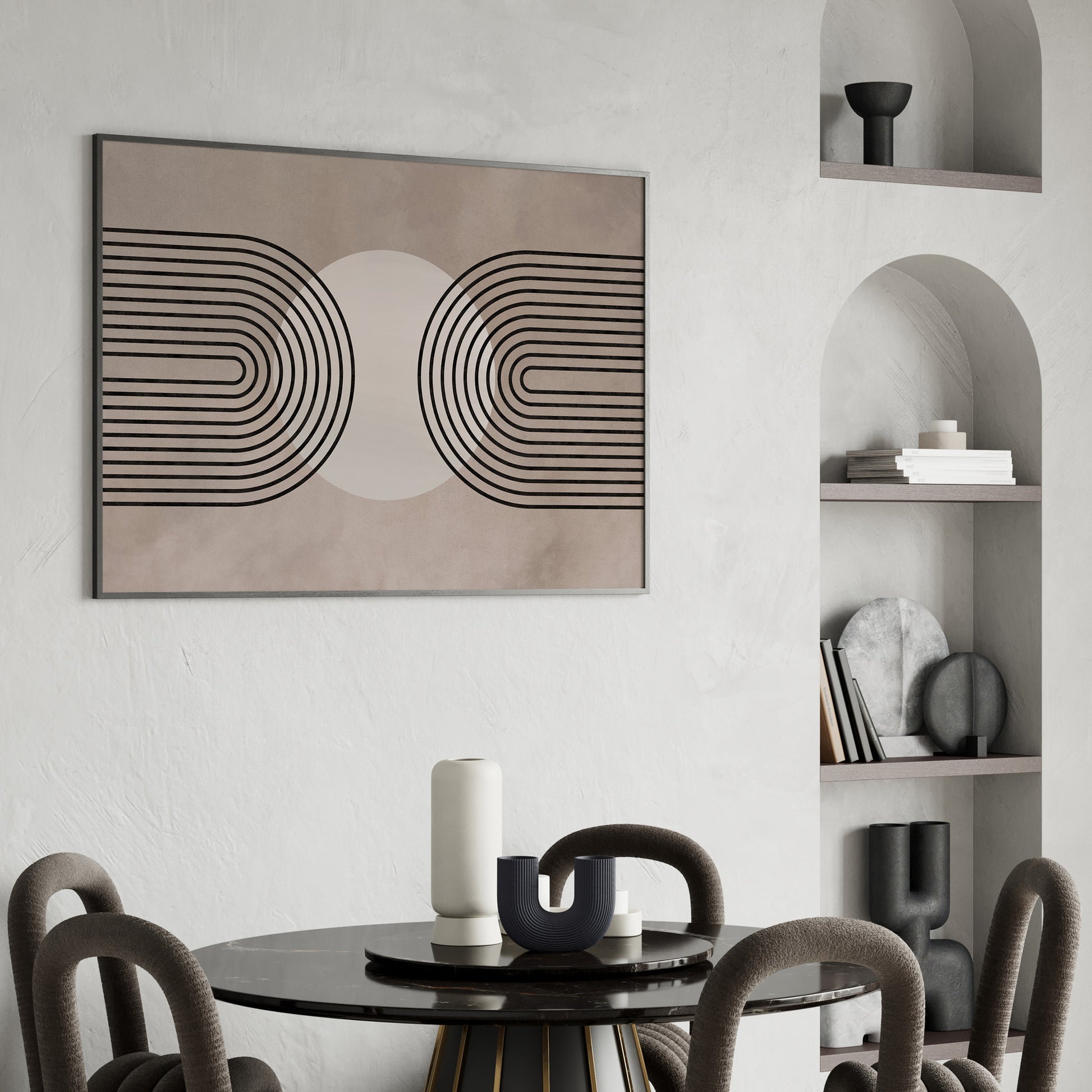 Design Concept No. 26 for Framed Solar Loop Modern Poster Art