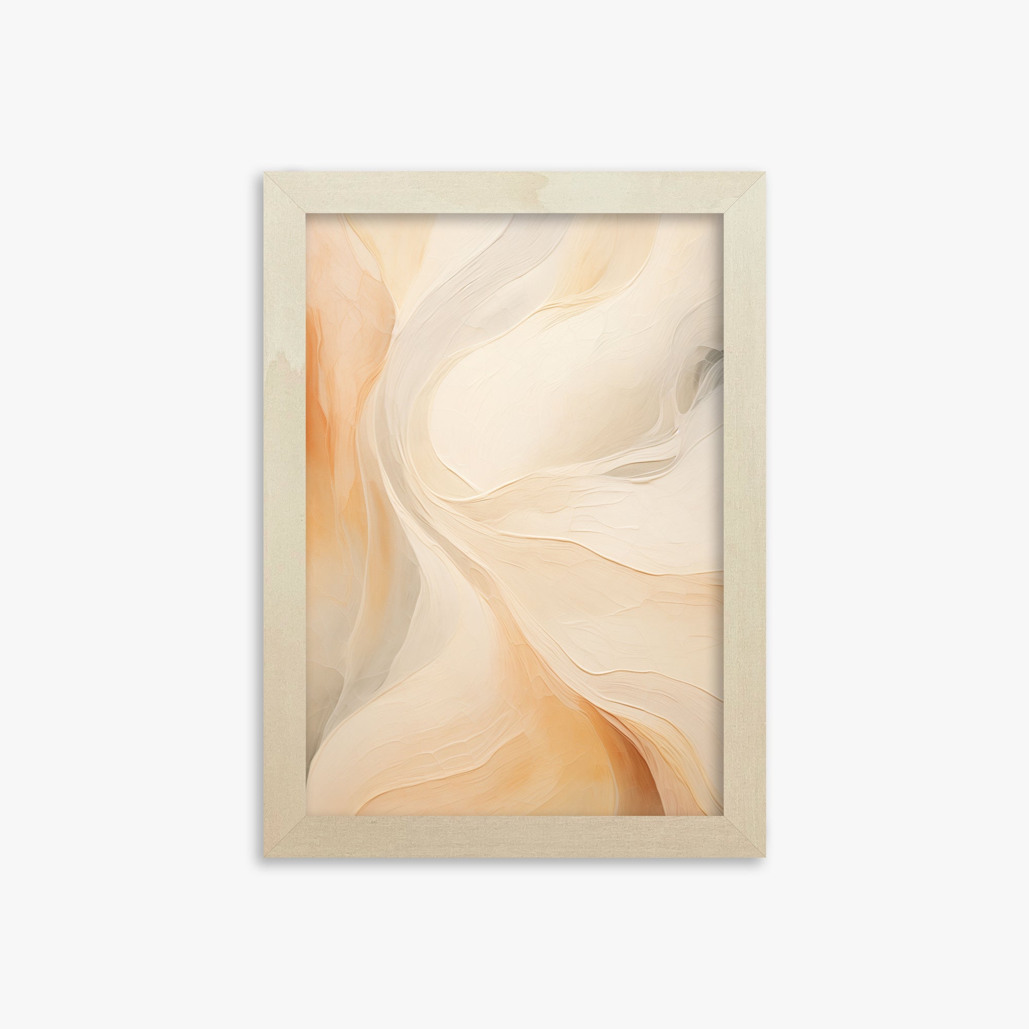 Peach Silk Flow, 21x30cm Framed Poster With Lime Wood Frame
