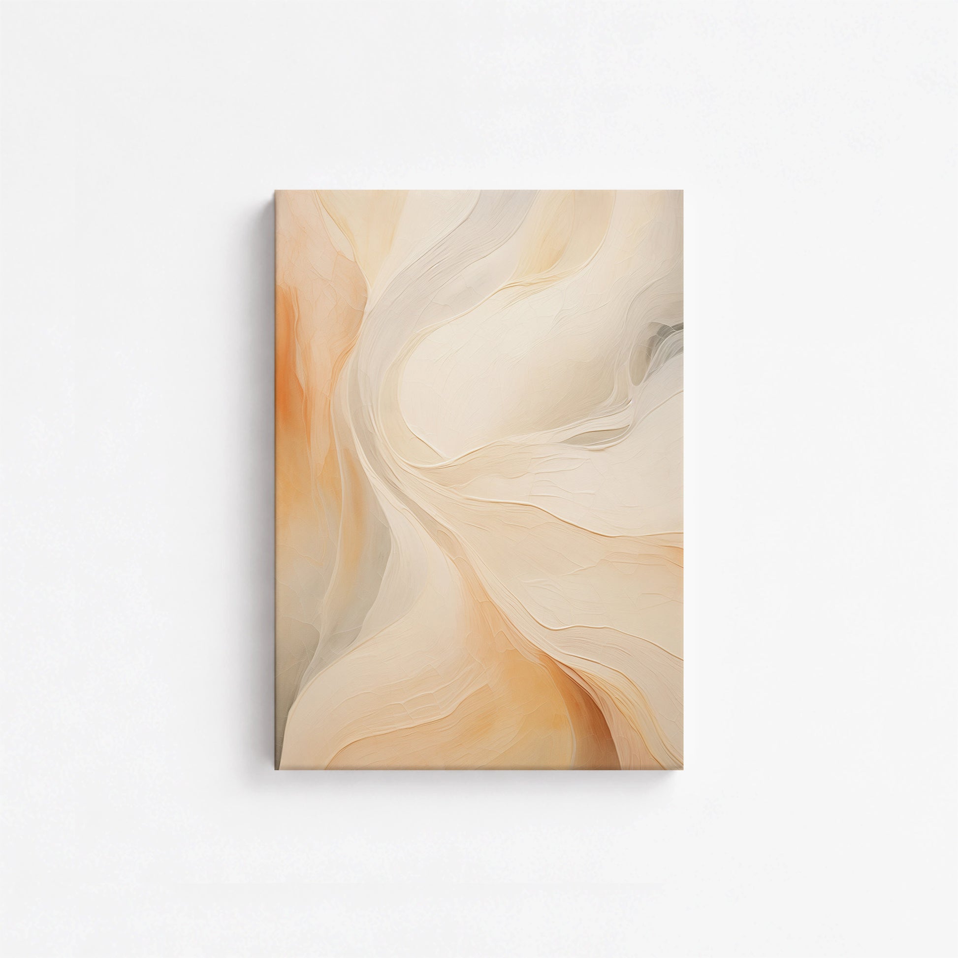 Peach Silk Flow, 21x30cm Satin Canvas Poster