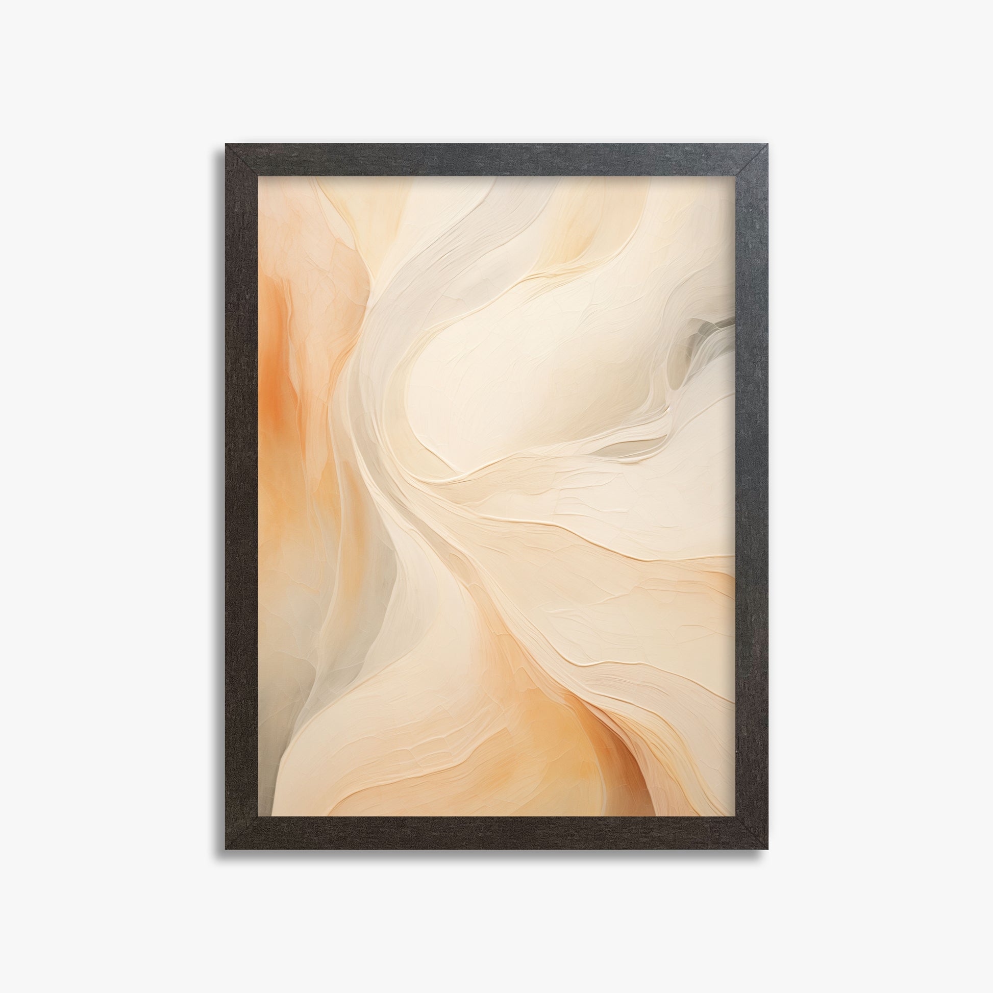 Peach Silk Flow, 30x40cm Framed Poster With Espresso Frame