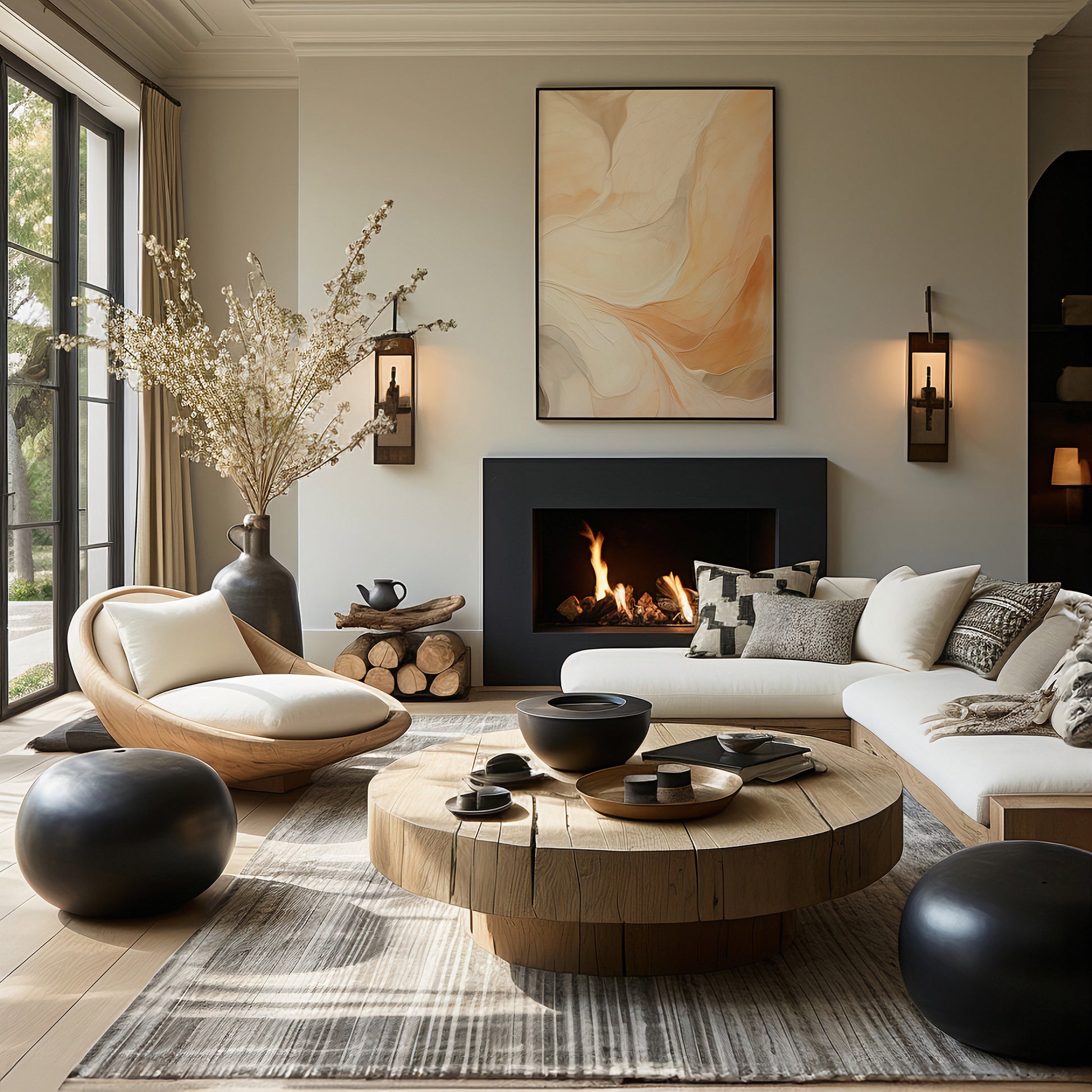 Design Concept No. 39 for Cream Cascade Modern Poster Art