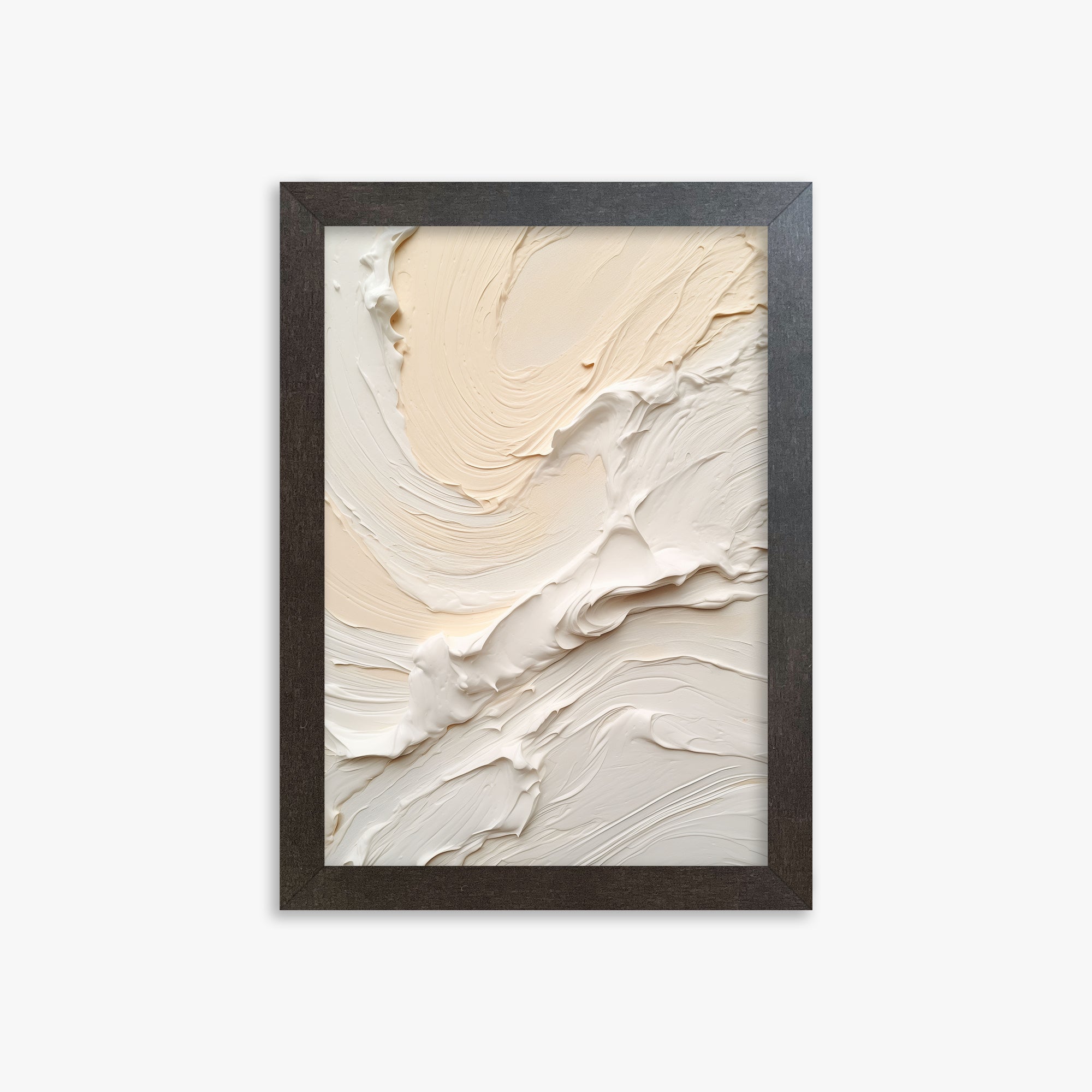 Alabaster Currents, 21x30cm Framed Poster With Espresso Frame