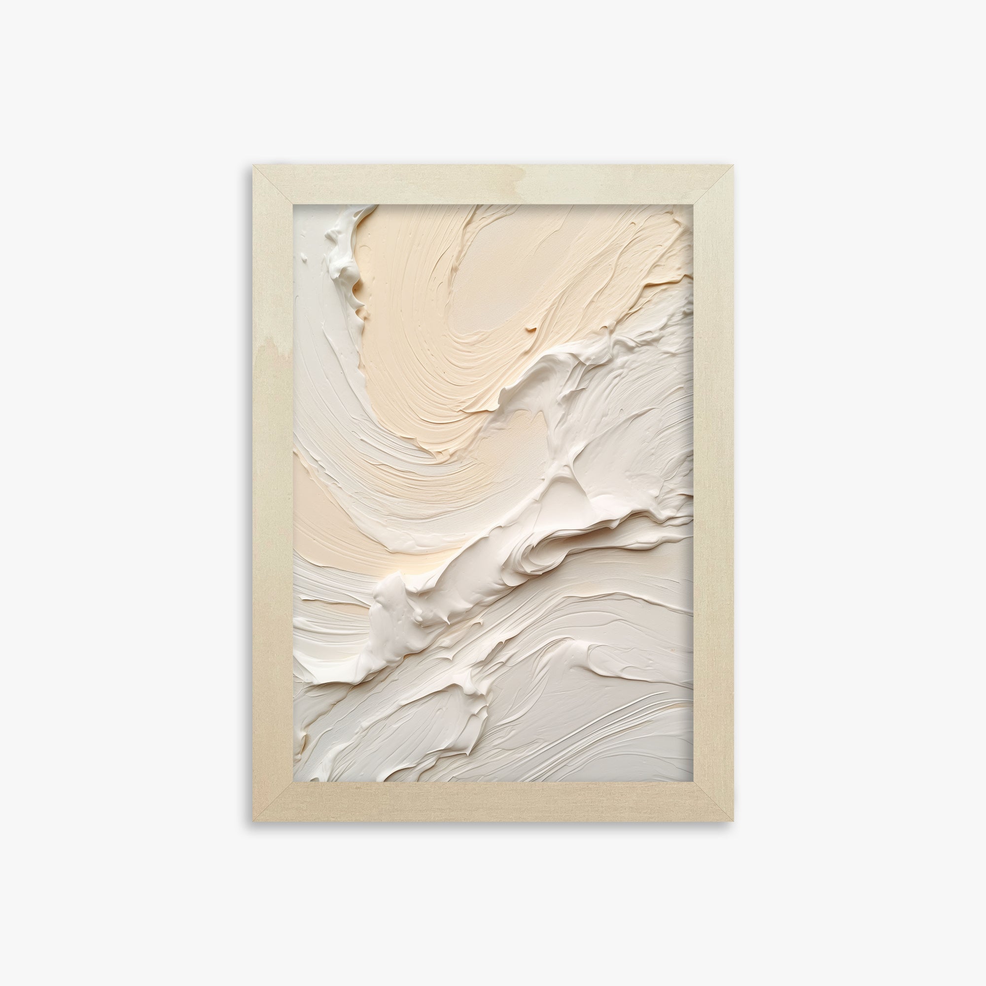 Alabaster Currents, 21x30cm Framed Poster With Lime Wood Frame