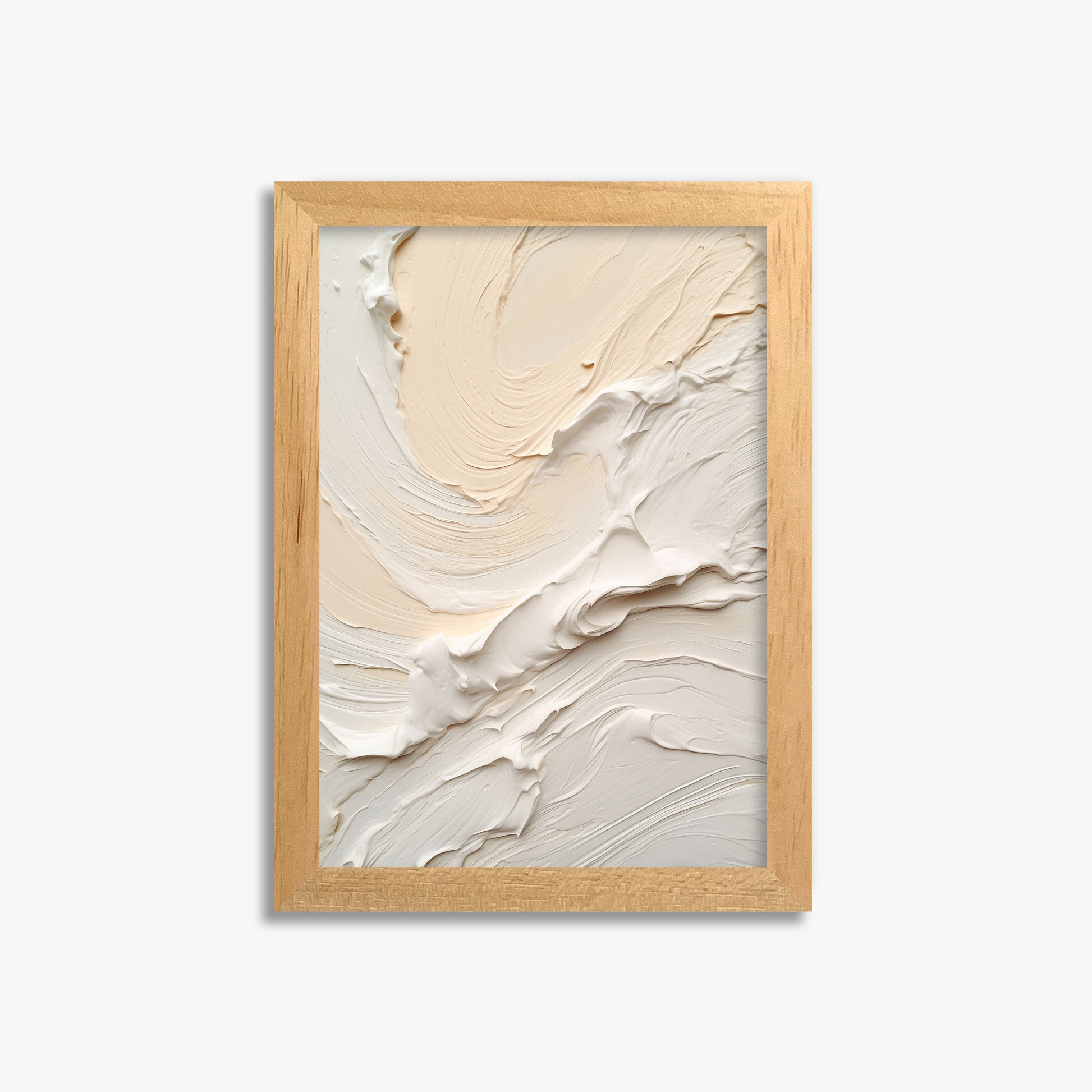 Alabaster Currents, 21x30cm Framed Poster With Oak Frame