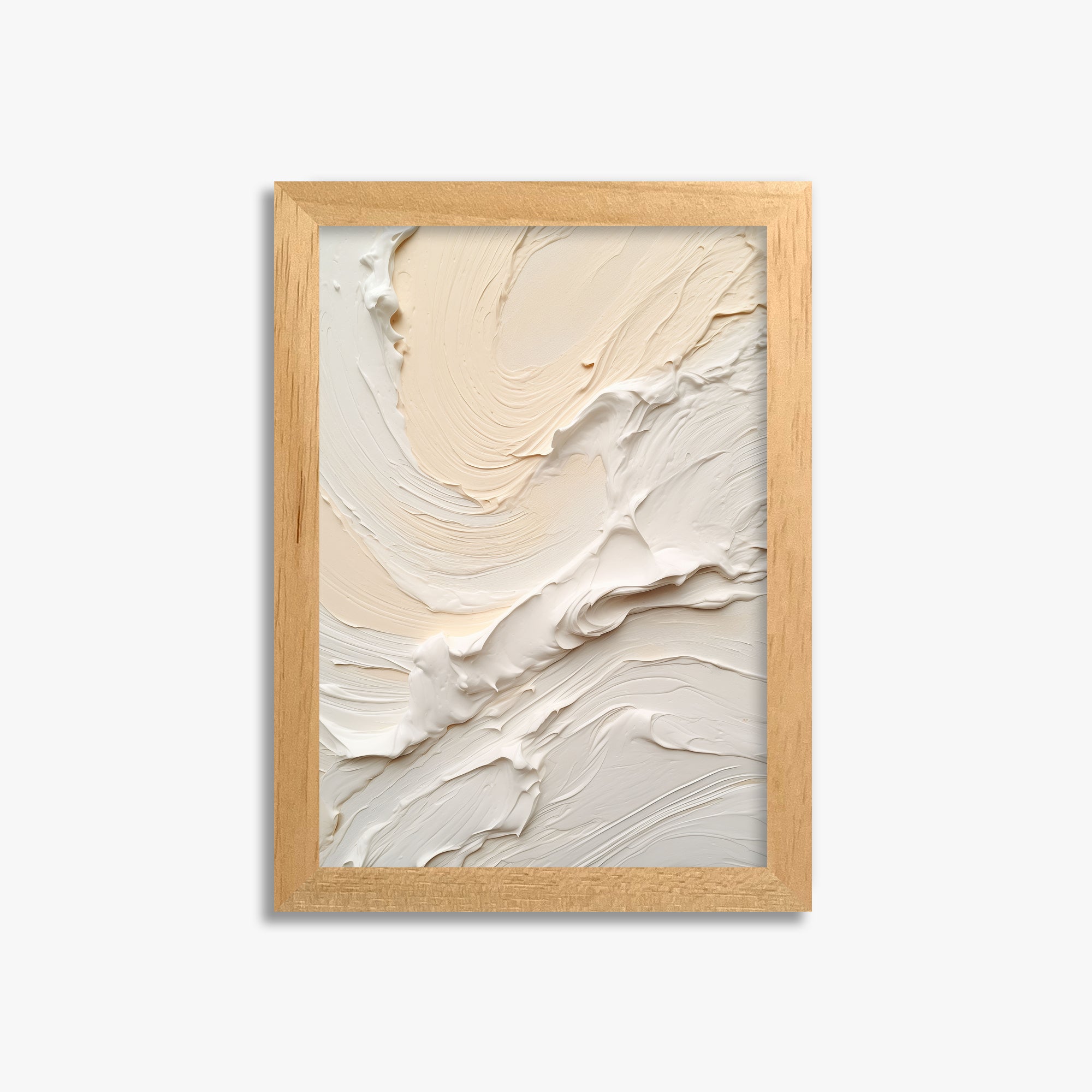 Alabaster Currents, 21x30cm Framed Poster With Oak Frame