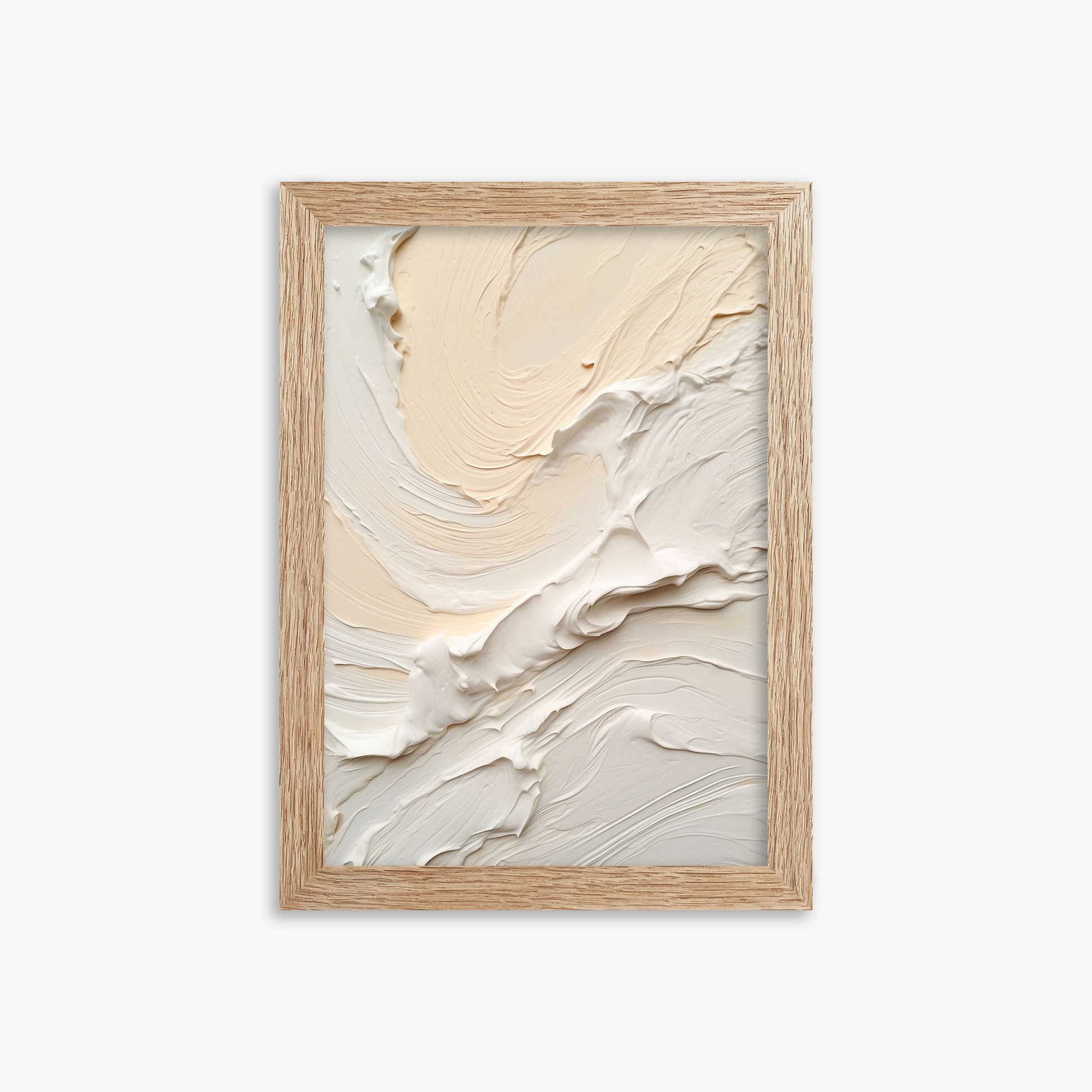 Alabaster Currents, 21x30cm Framed Poster With Raw Oak Frame