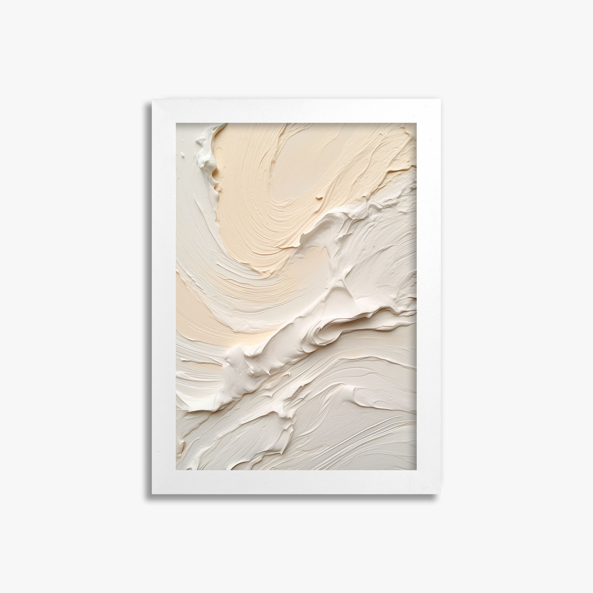 Alabaster Currents, 21x30cm Framed Poster With White Frame