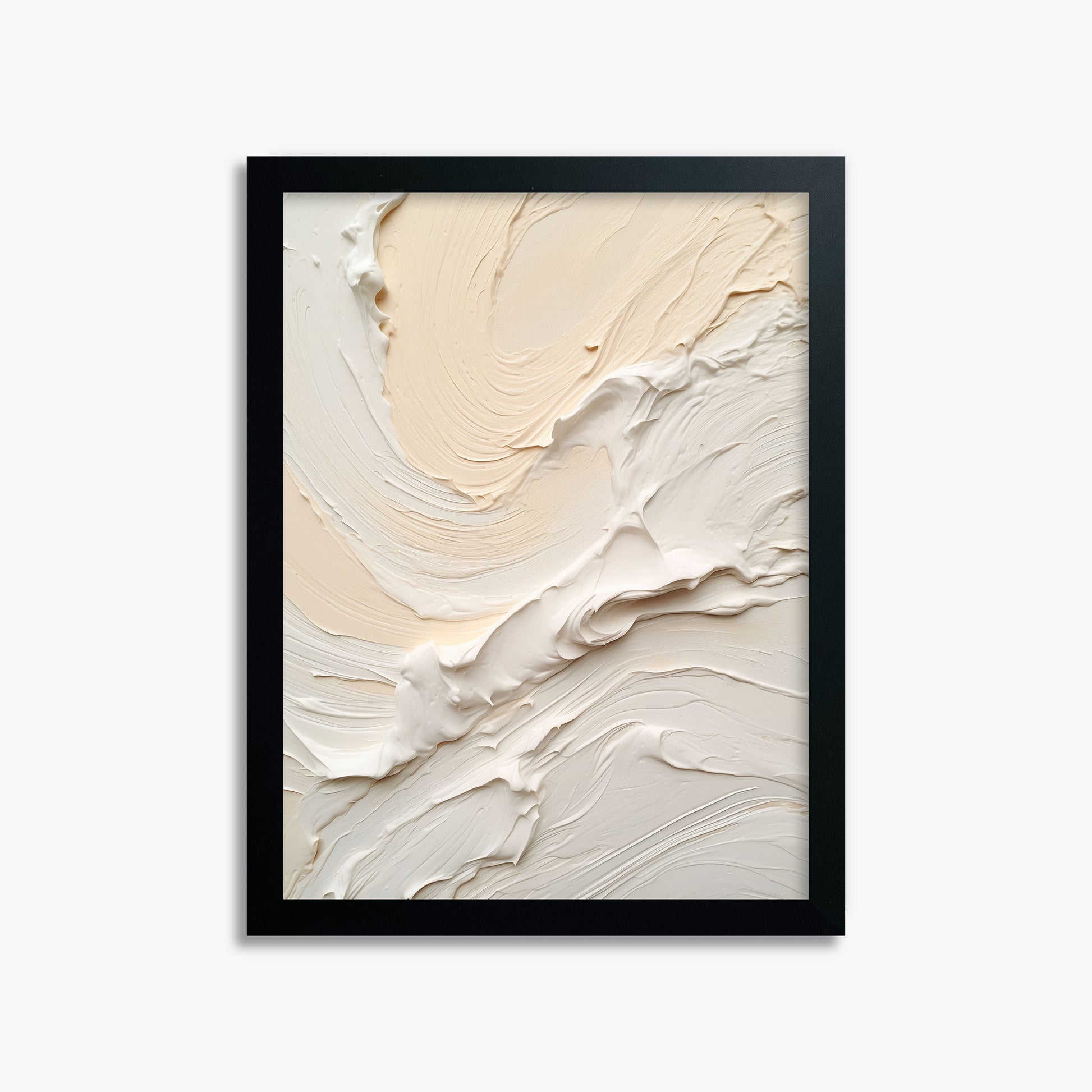 Alabaster Currents, 30x40cm Framed Poster With Black Frame