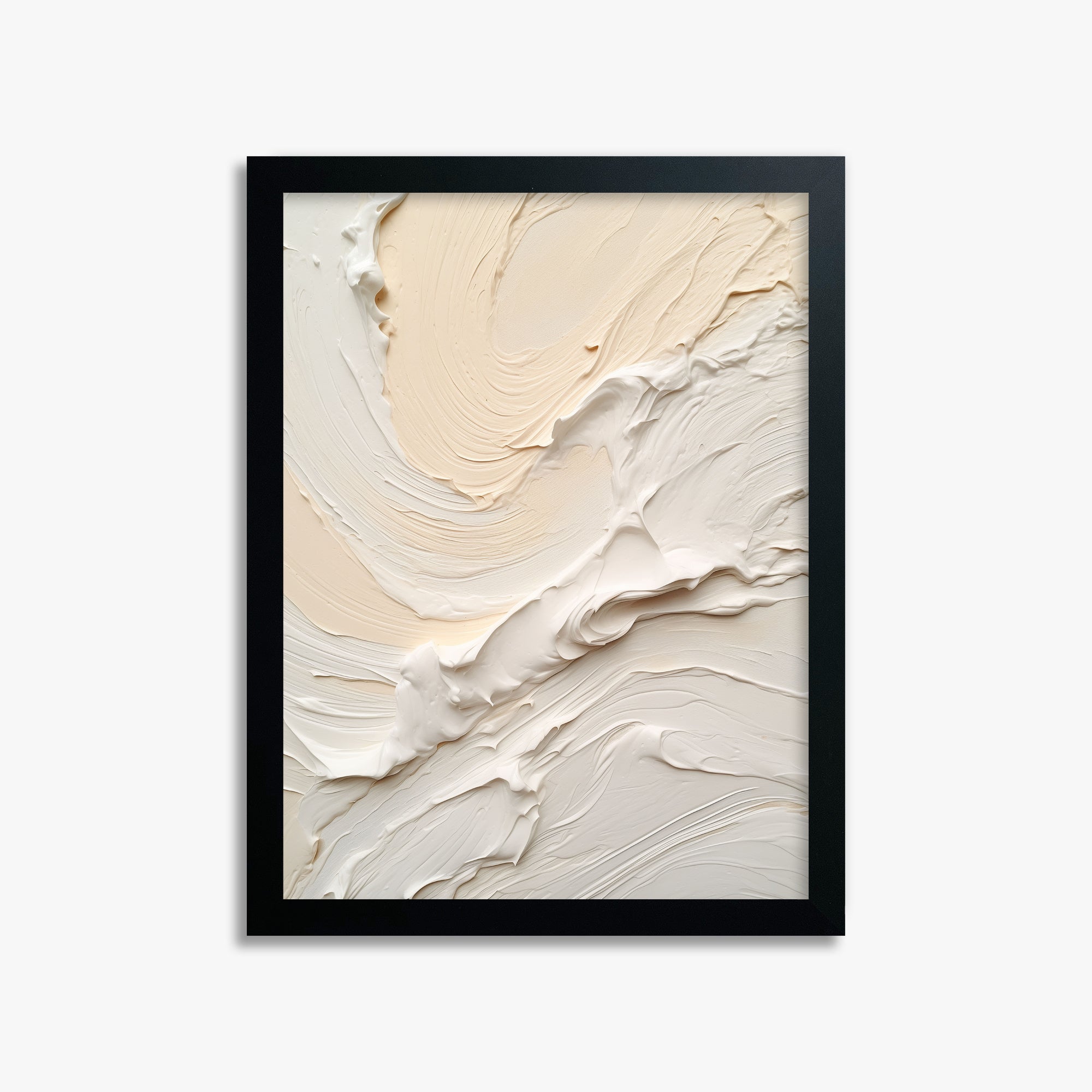 Alabaster Currents, 30x40cm Framed Poster With Black Frame