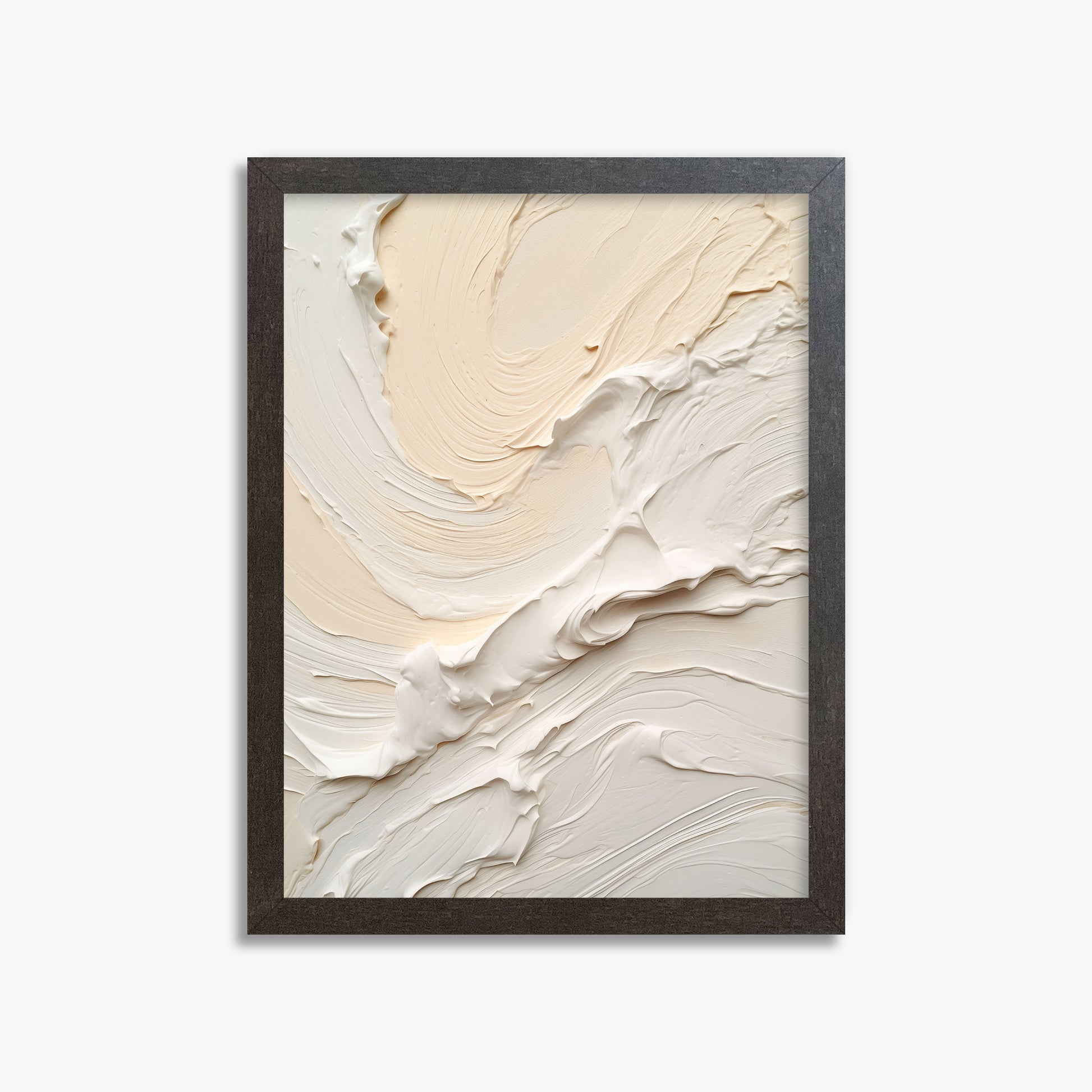 Alabaster Currents, 30x40cm Framed Poster With Espresso Frame