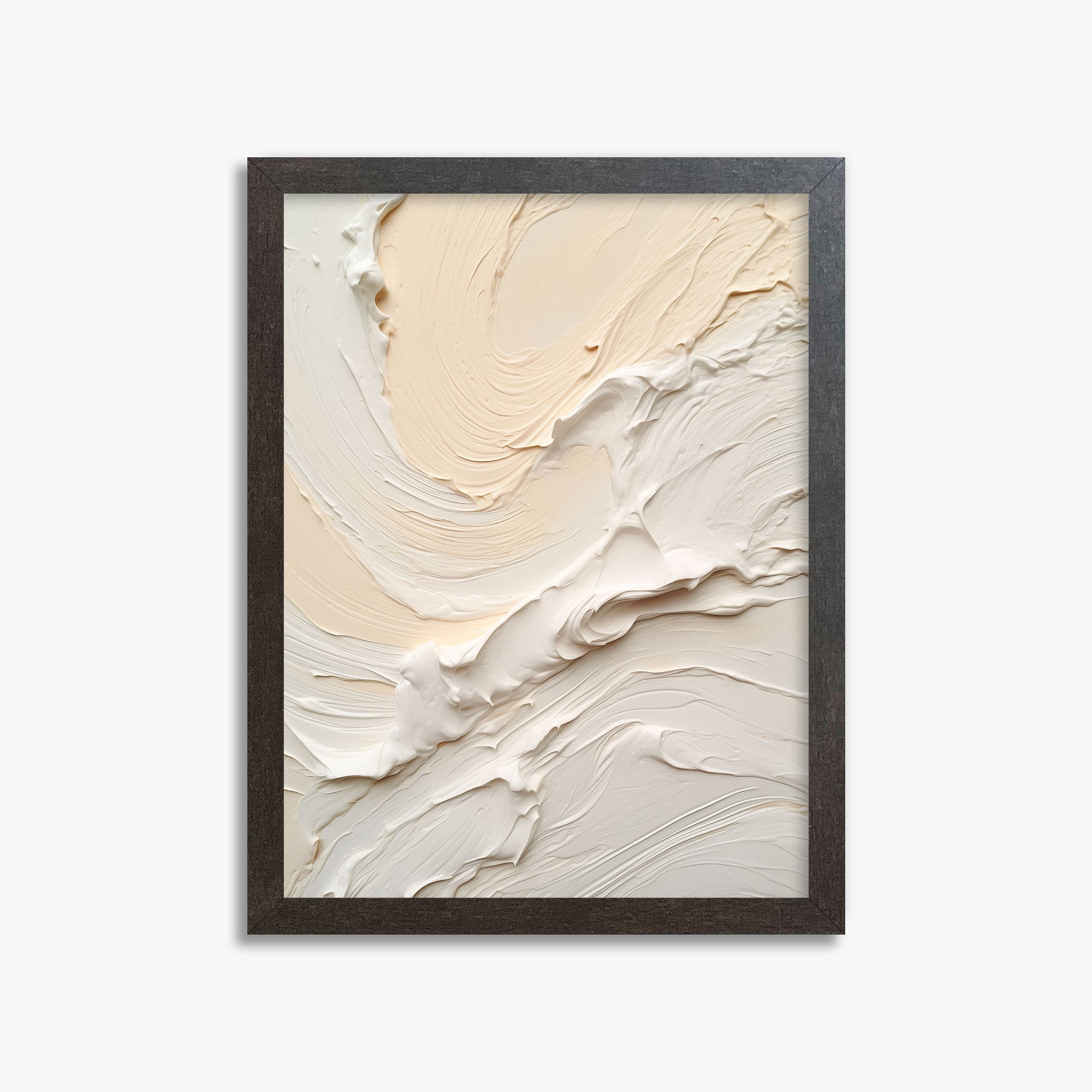 Alabaster Currents, 30x40cm Framed Poster With Espresso Frame