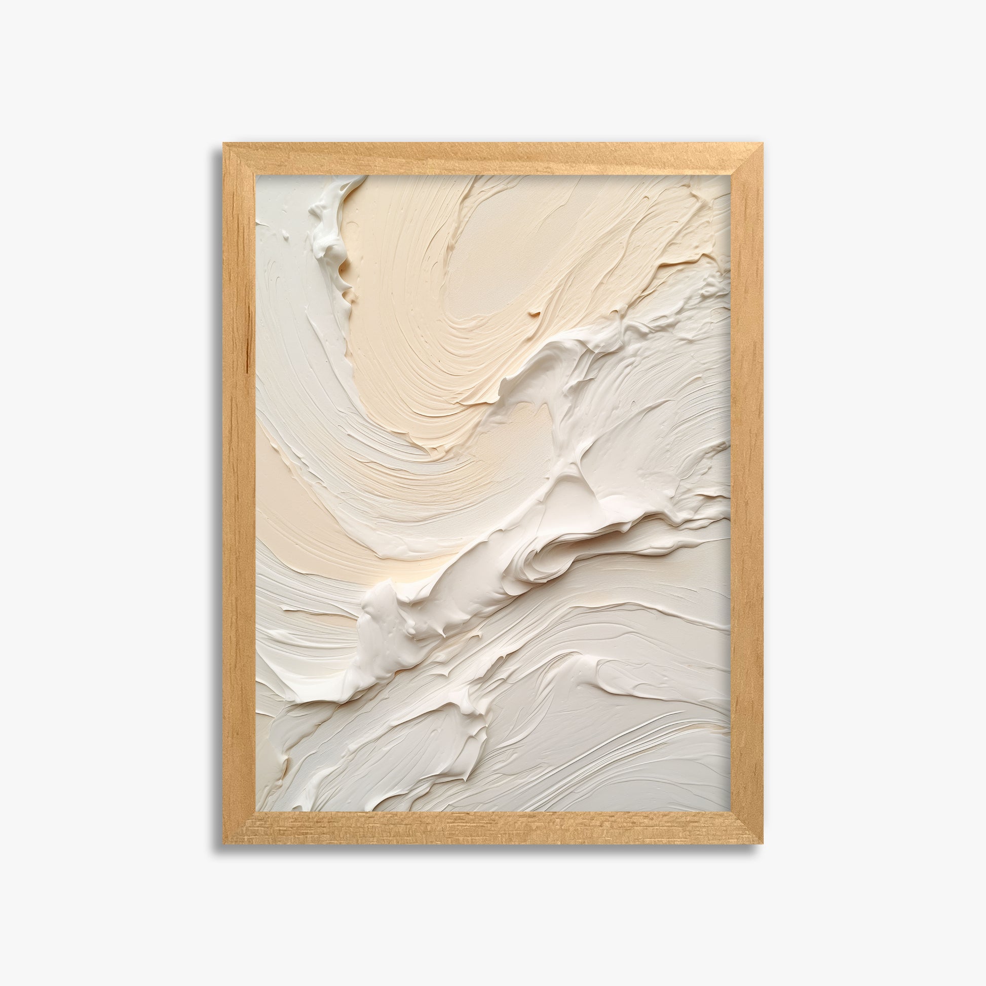 Alabaster Currents, 30x40cm Framed Poster With Oak Frame