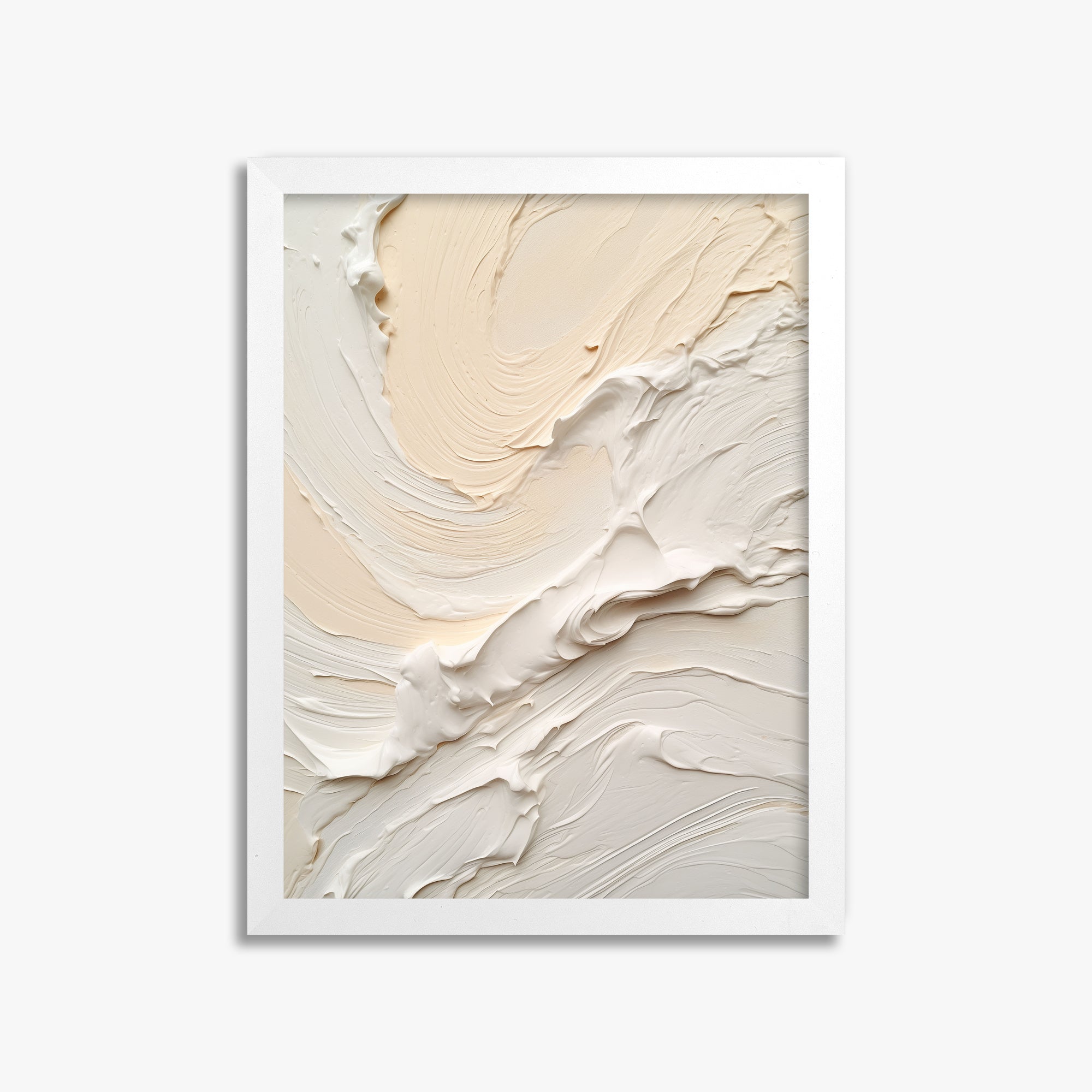 Alabaster Currents, 30x40cm Framed Poster With White Frame
