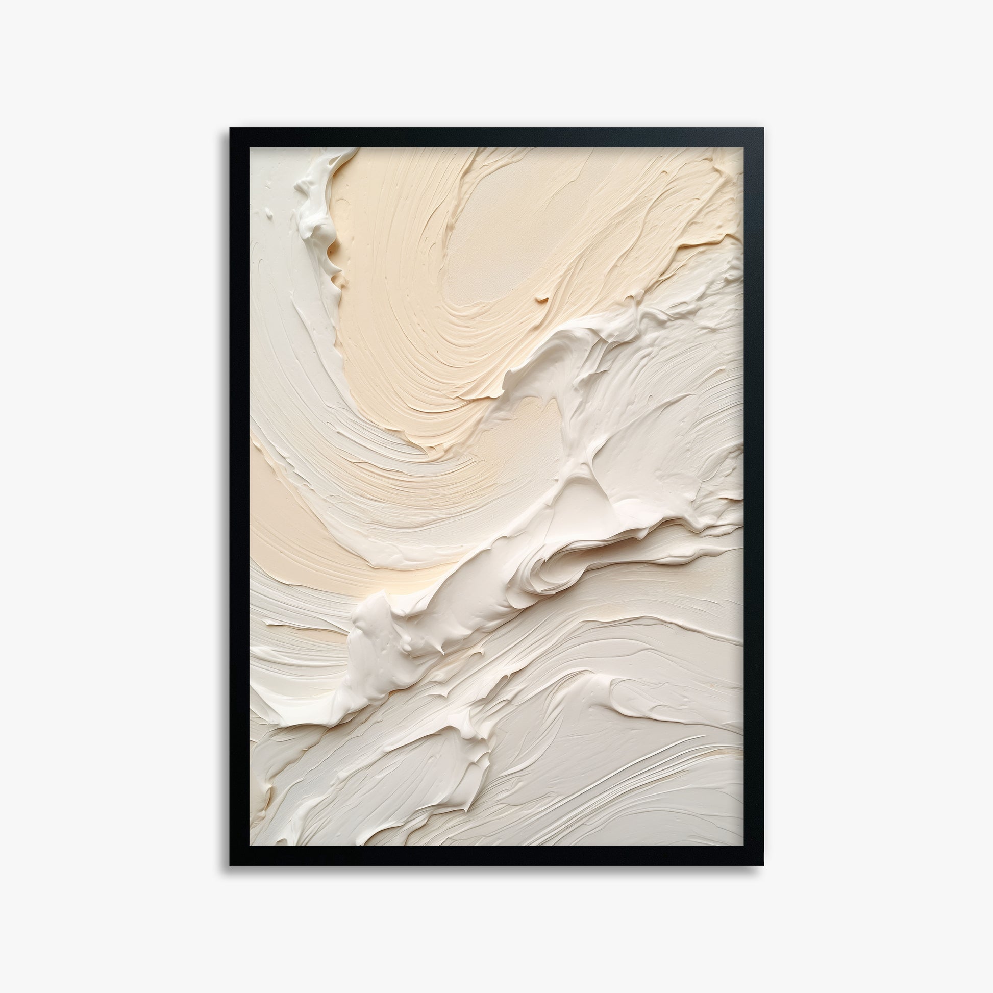 Alabaster Currents, 50x70cm Framed Poster With Black Frame
