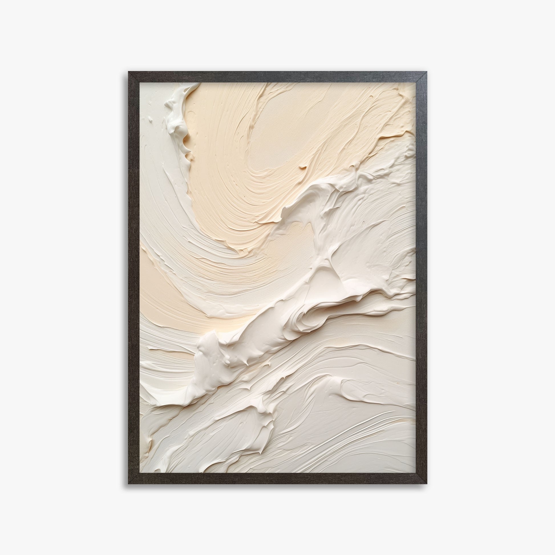 Alabaster Currents, 50x70cm Framed Poster With Espresso Frame