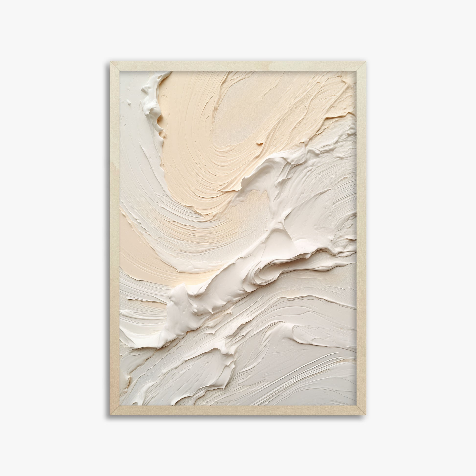 Alabaster Currents, 50x70cm Framed Poster With Lime Wood Frame