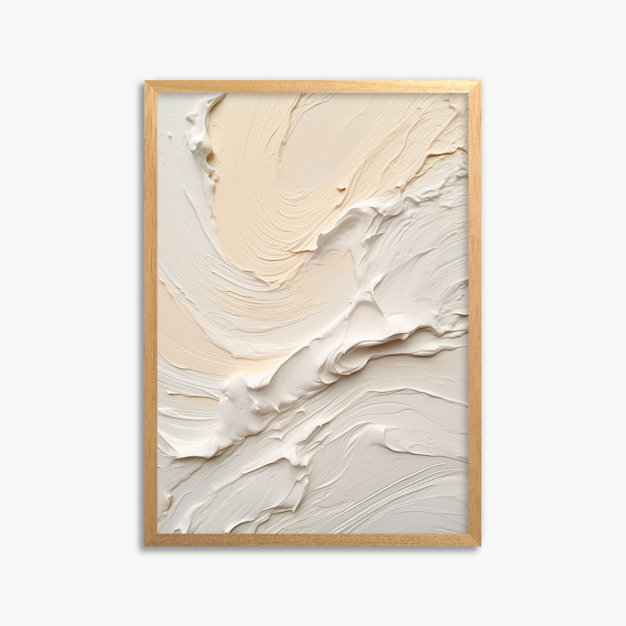 Alabaster Currents, 50x70cm Framed Poster With Oak Frame