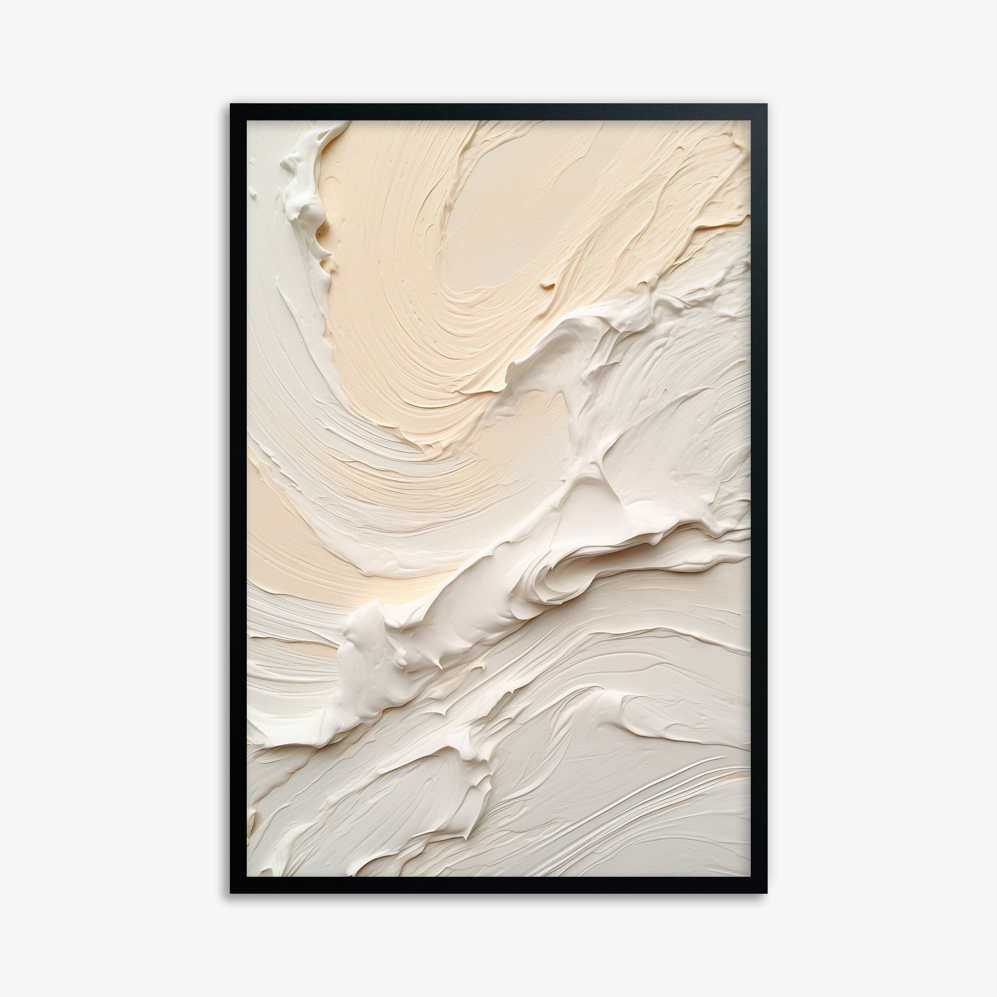Alabaster Currents, 61x91cm Framed Poster With Black Frame