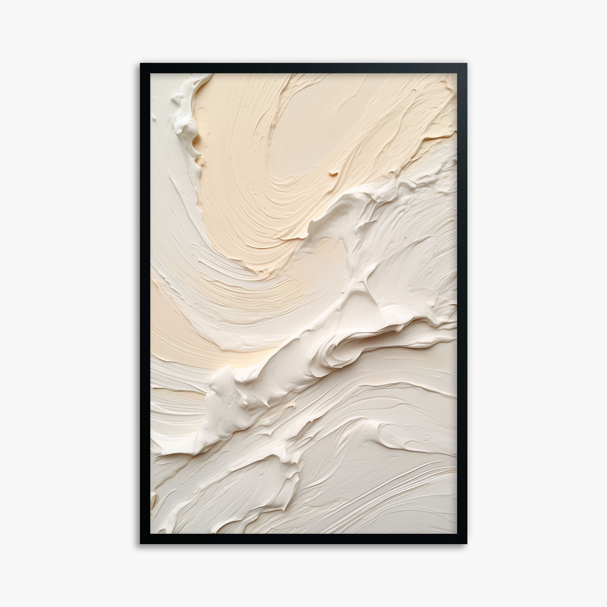 Alabaster Currents, 61x91cm Framed Poster With Black Frame