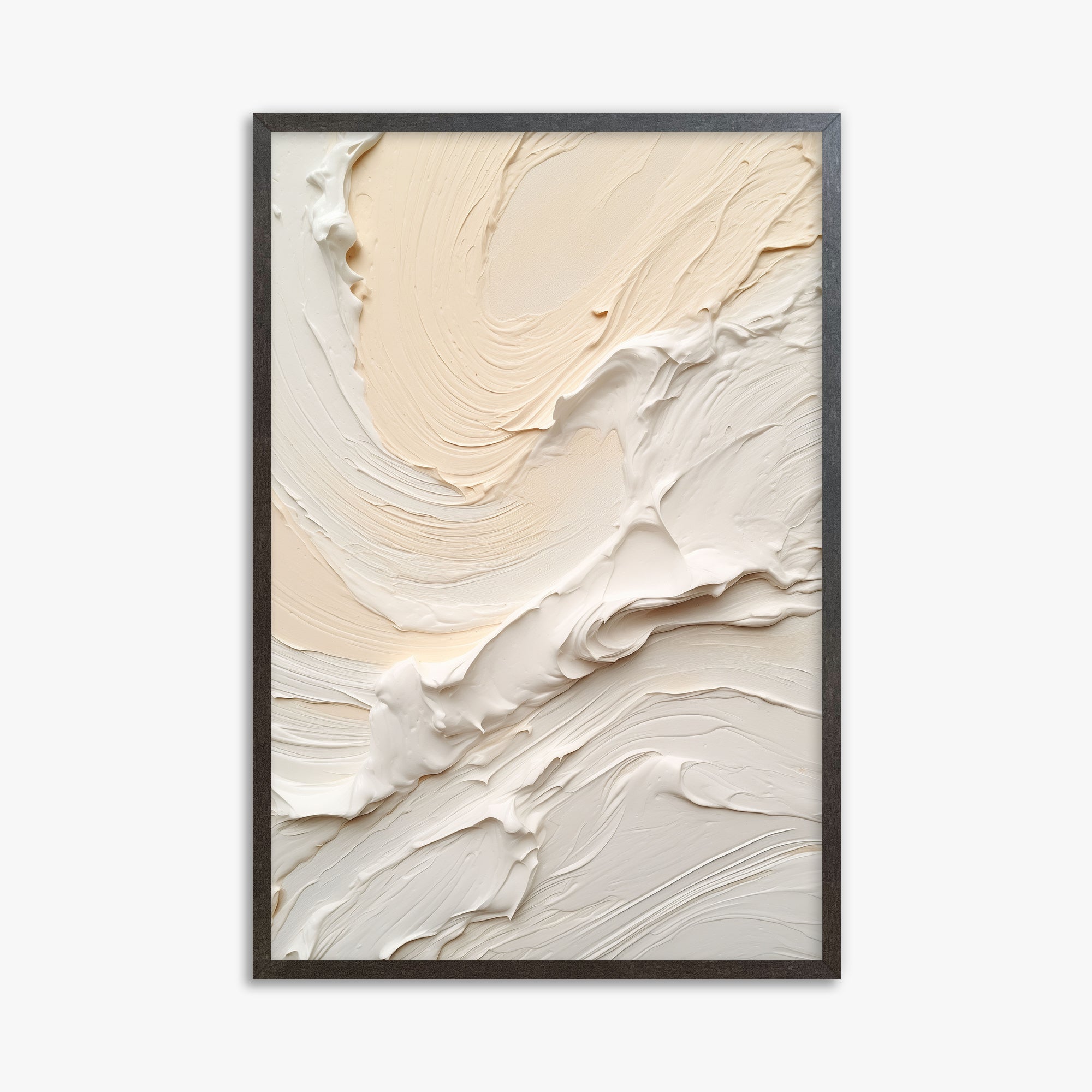 Alabaster Currents, 61x91cm Framed Poster With Espresso Frame