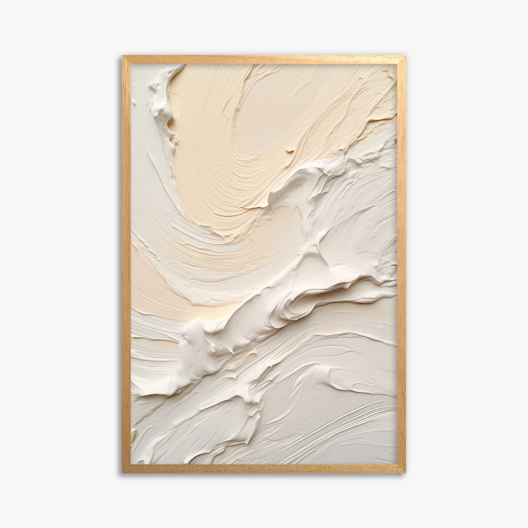 Alabaster Currents, 61x91cm Framed Poster With Oak Frame