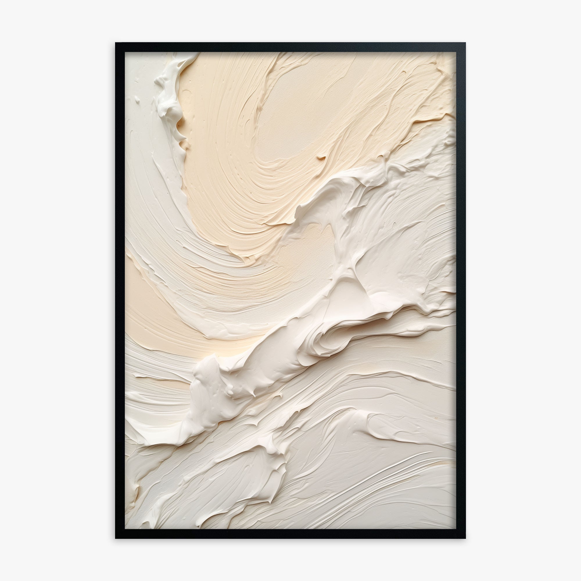 Alabaster Currents, Black Framed Poster With Black Frame
