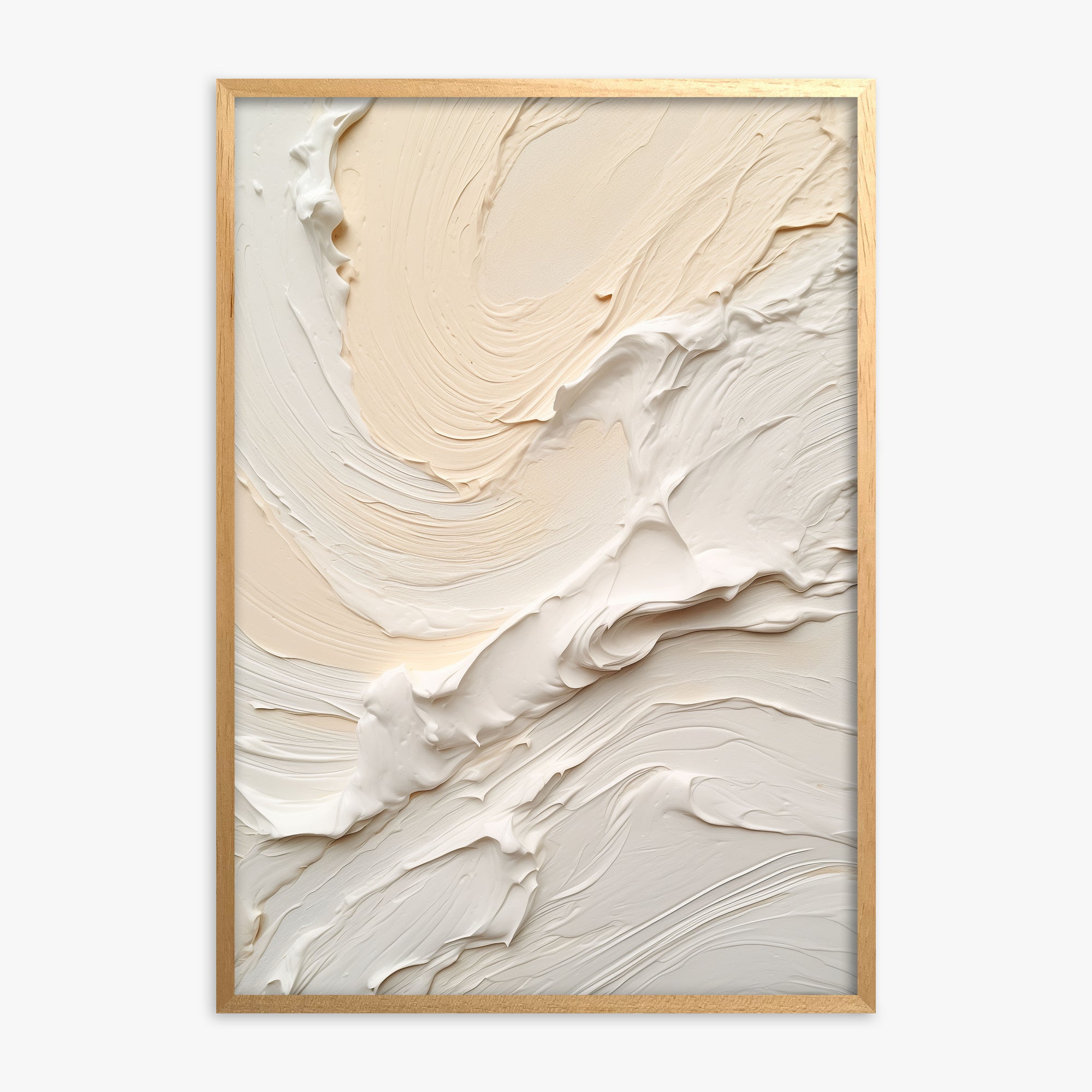 Alabaster Currents, Oak Framed Poster With Oak Frame