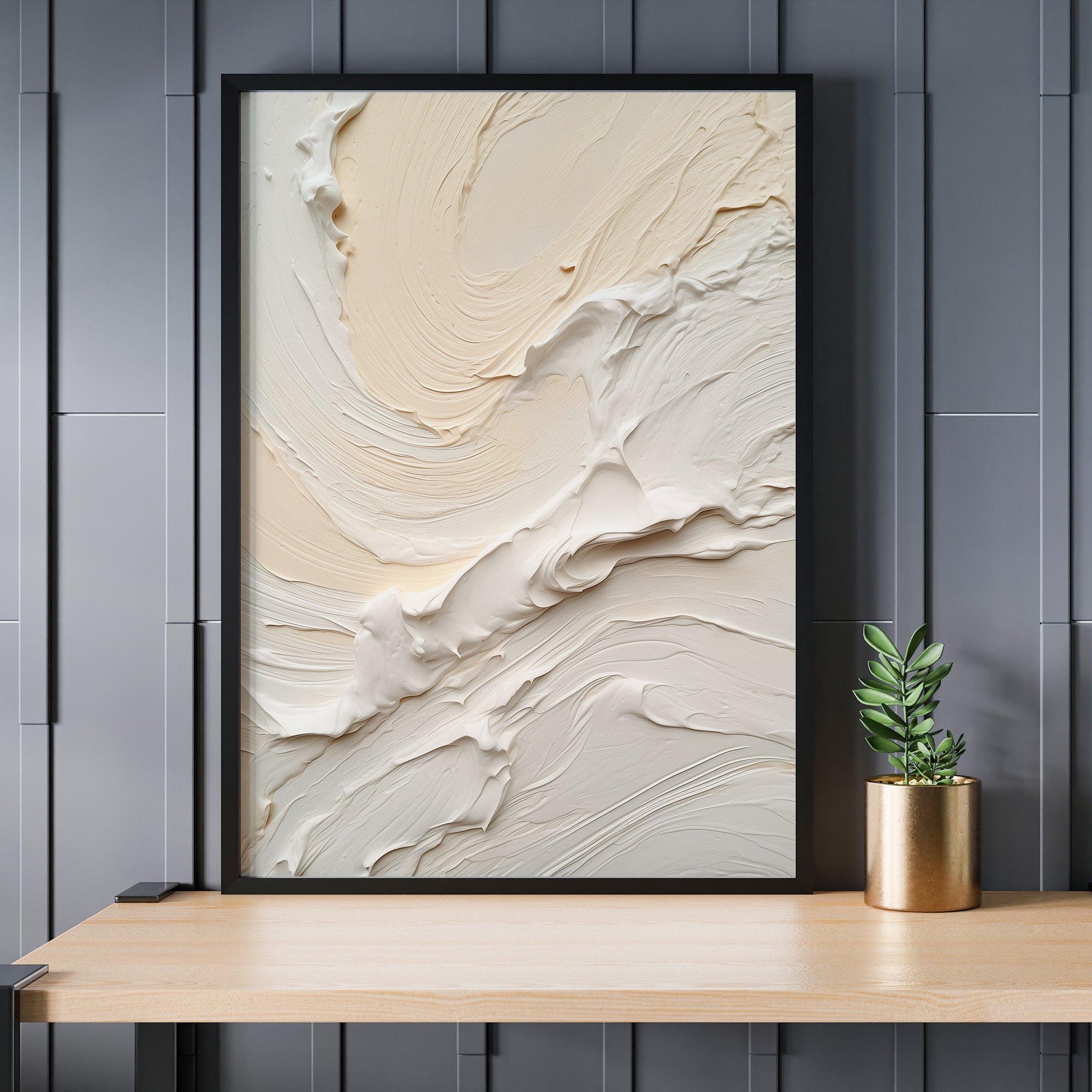 Design Concept No. 24 for Alabaster Currents Modern Poster Art