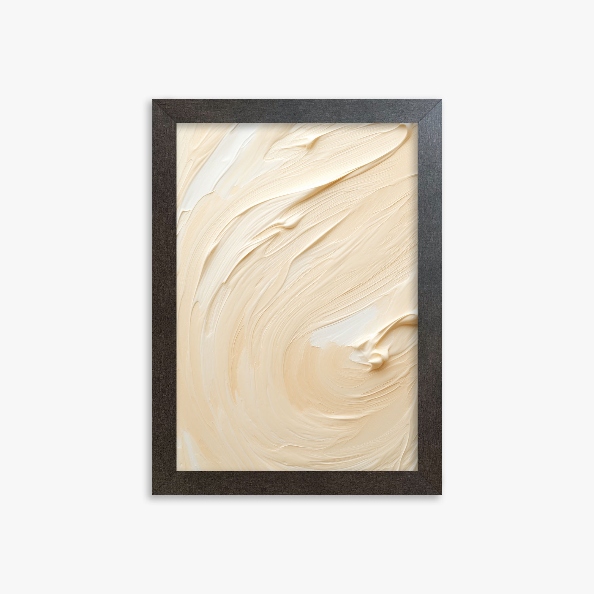Vanilla Swirl Serenity, 21x30cm Framed Art Reproduction With Espresso Frame