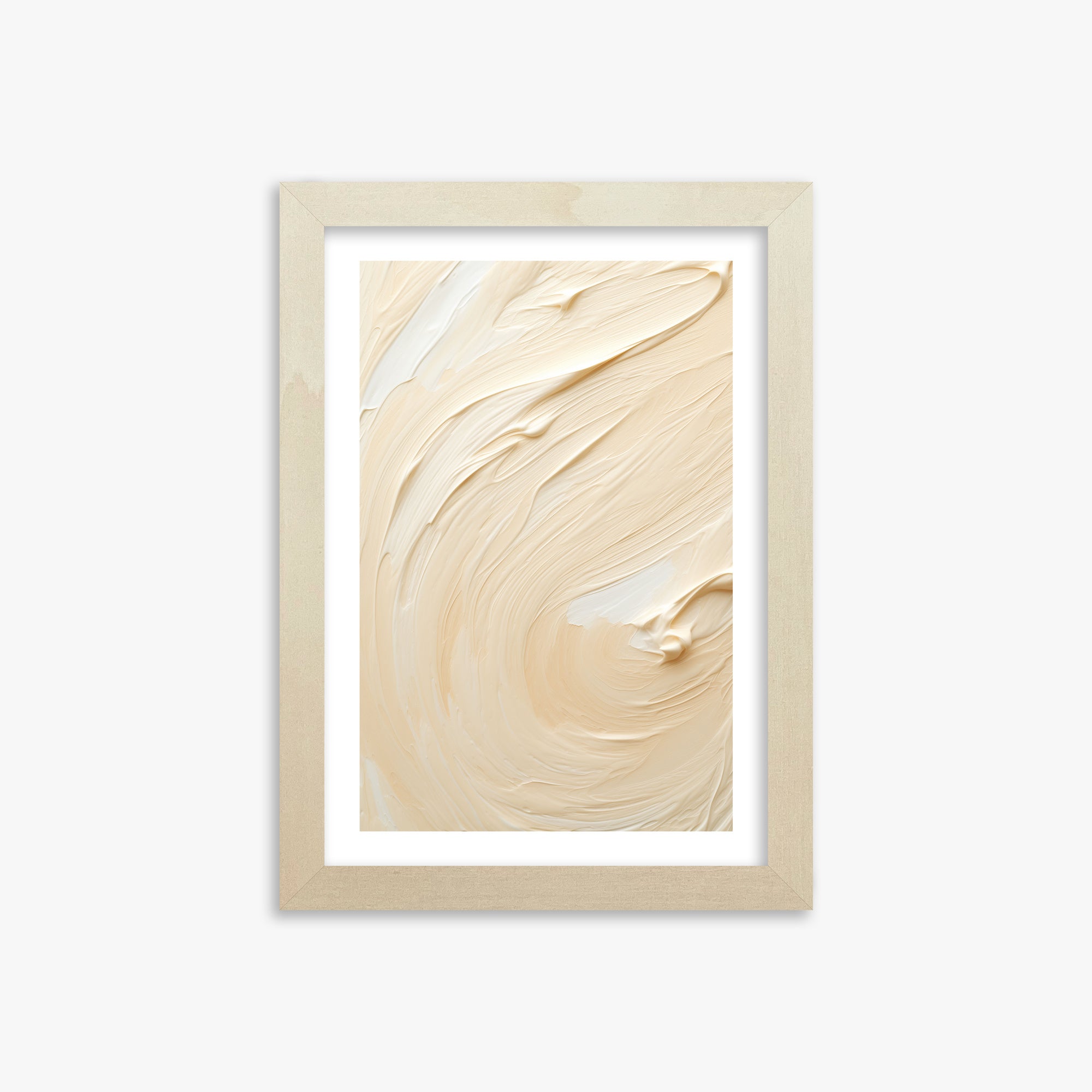 Vanilla Swirl Serenity, 21x30cm Framed Art Reproduction With Lime Wood Frame