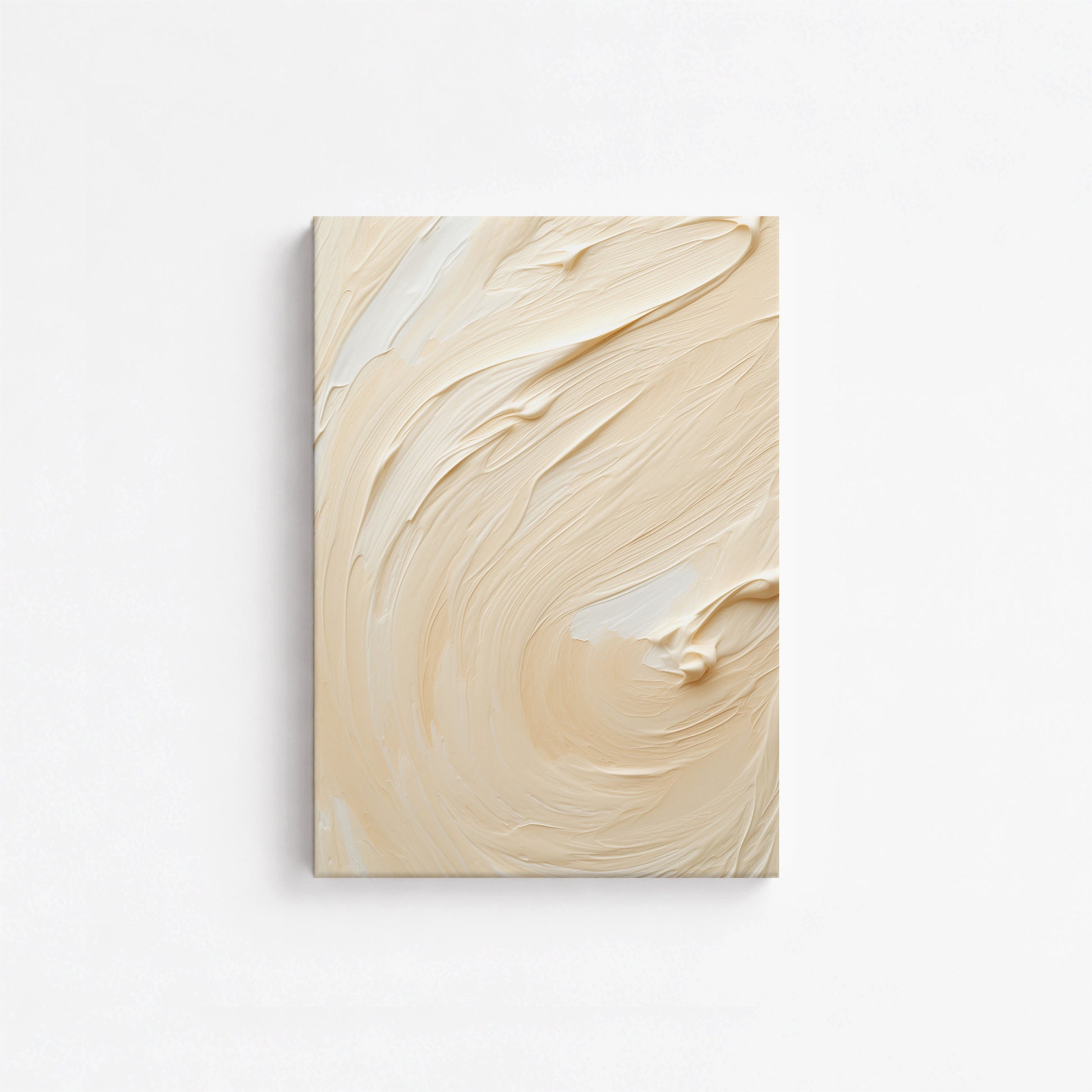 Vanilla Swirl Serenity, 21x30cm Satin Canvas Art Reproduction