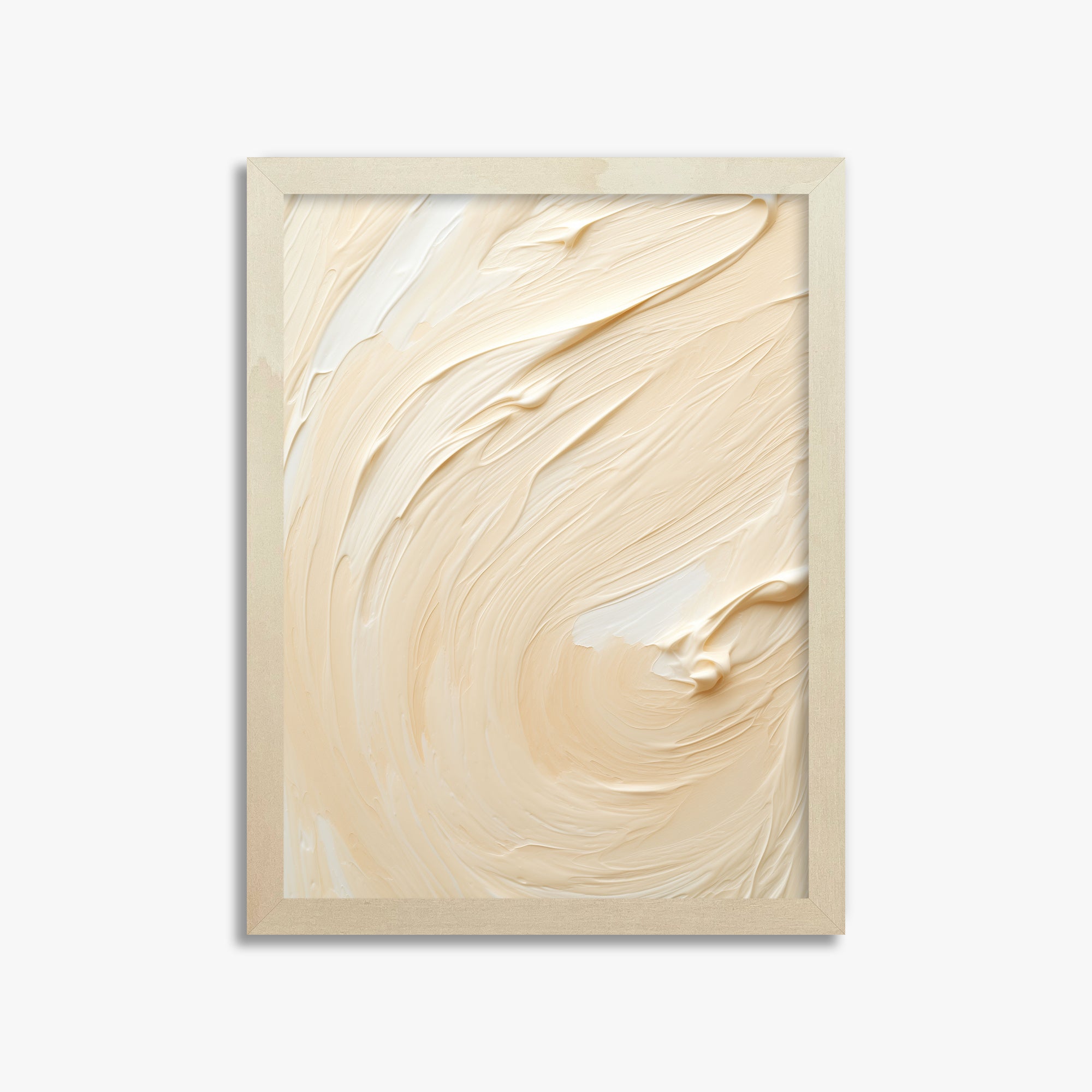 Vanilla Swirl Serenity, 30x40cm Framed Art Reproduction With Lime Wood Frame