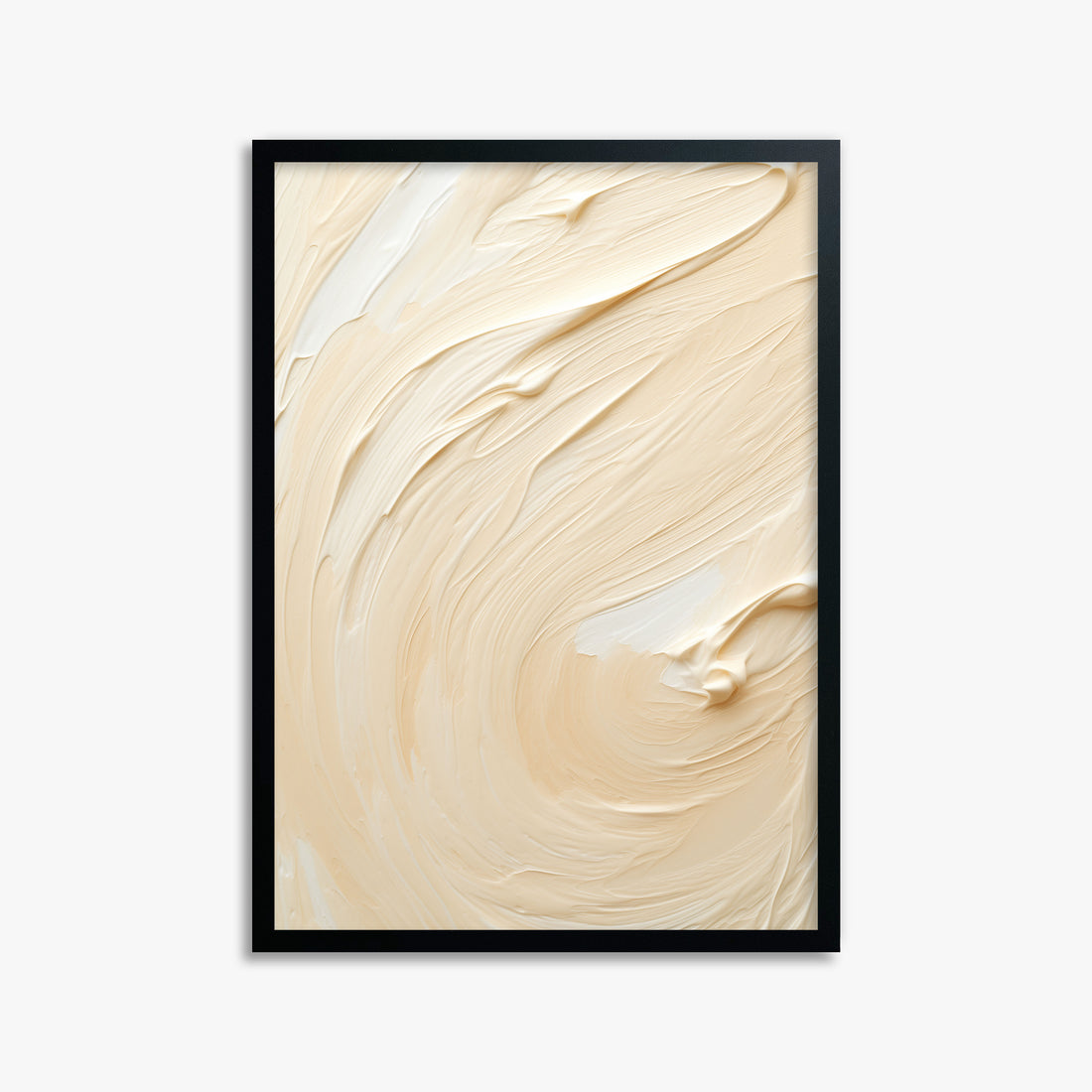 Vanilla Swirl Serenity, 50x70cm Framed Poster With Black Frame
