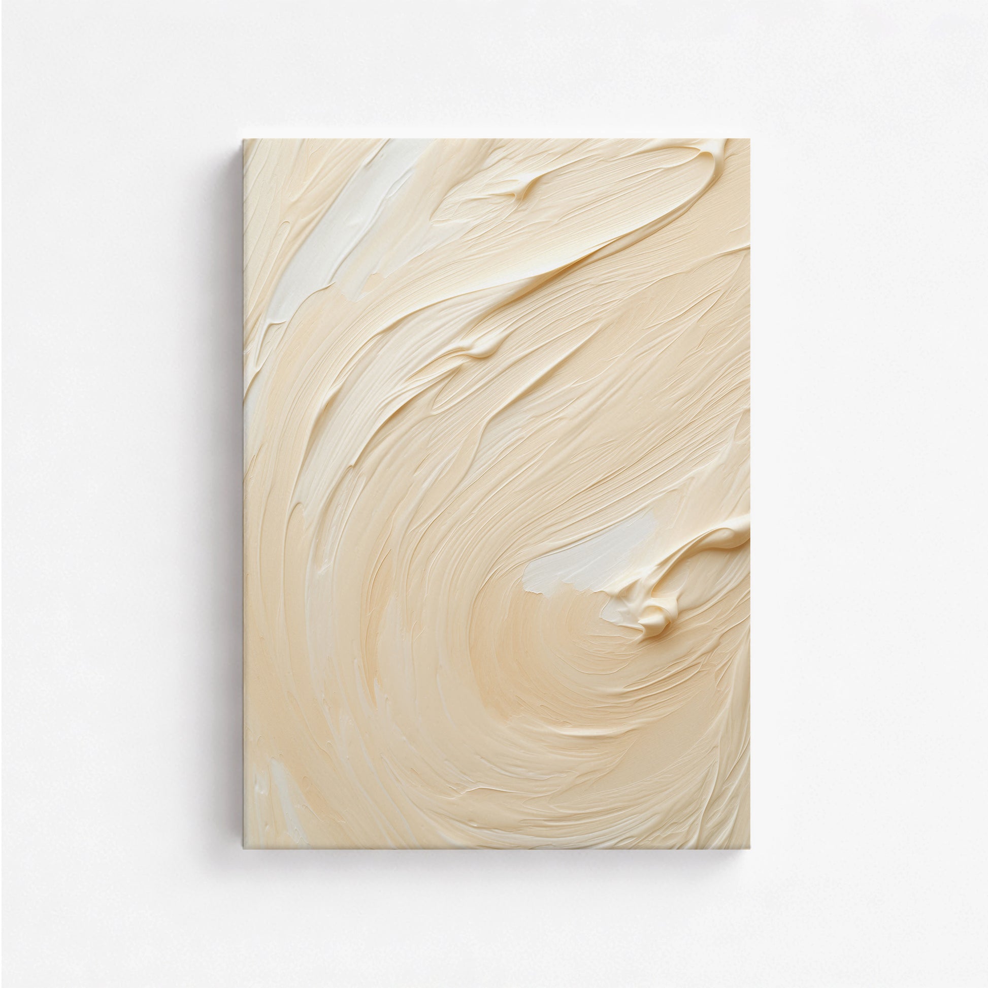 Vanilla Swirl Serenity, 50x70cm Satin Canvas Art Reproduction