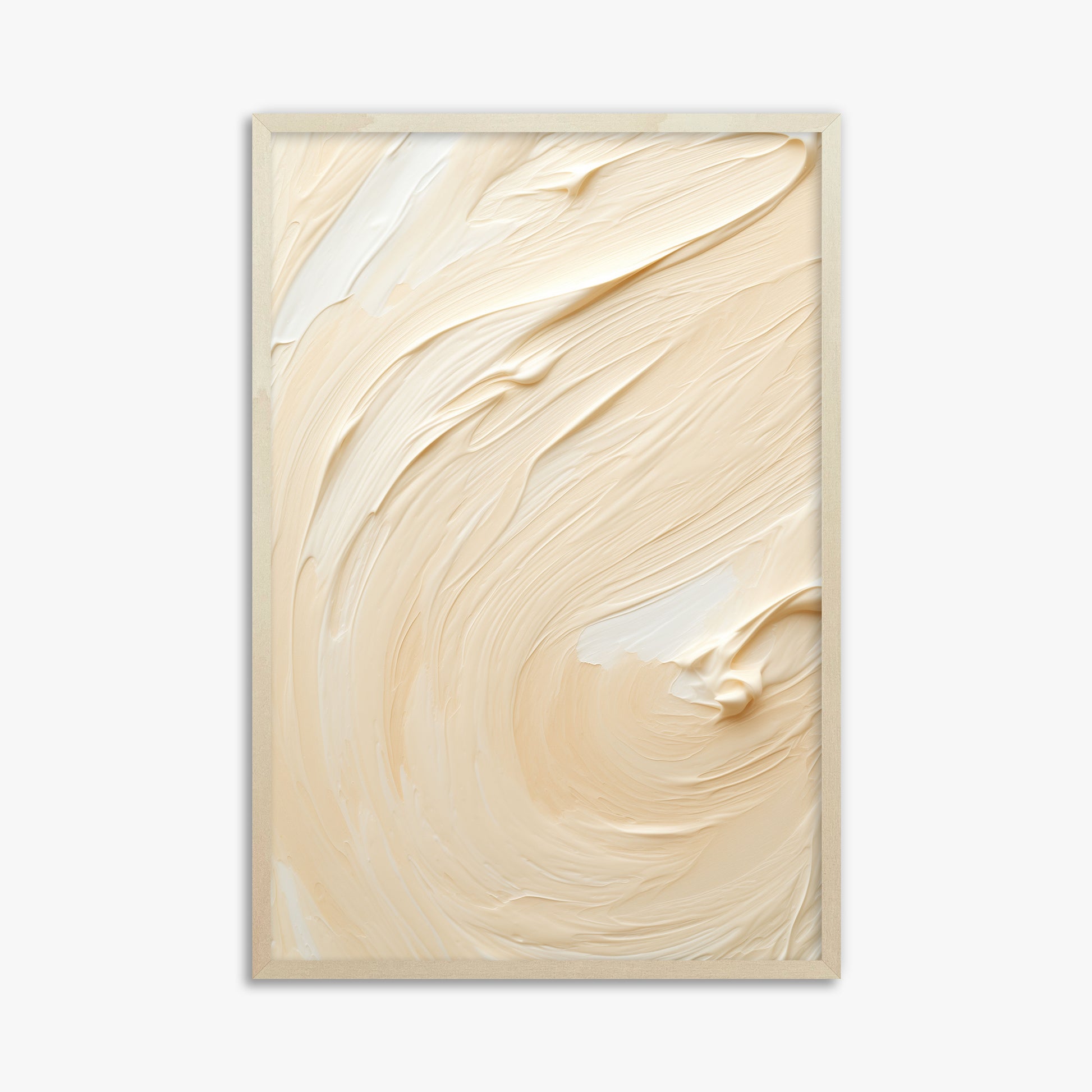 Vanilla Swirl Serenity, 61x91cm Framed Art Reproduction With Lime Wood Frame