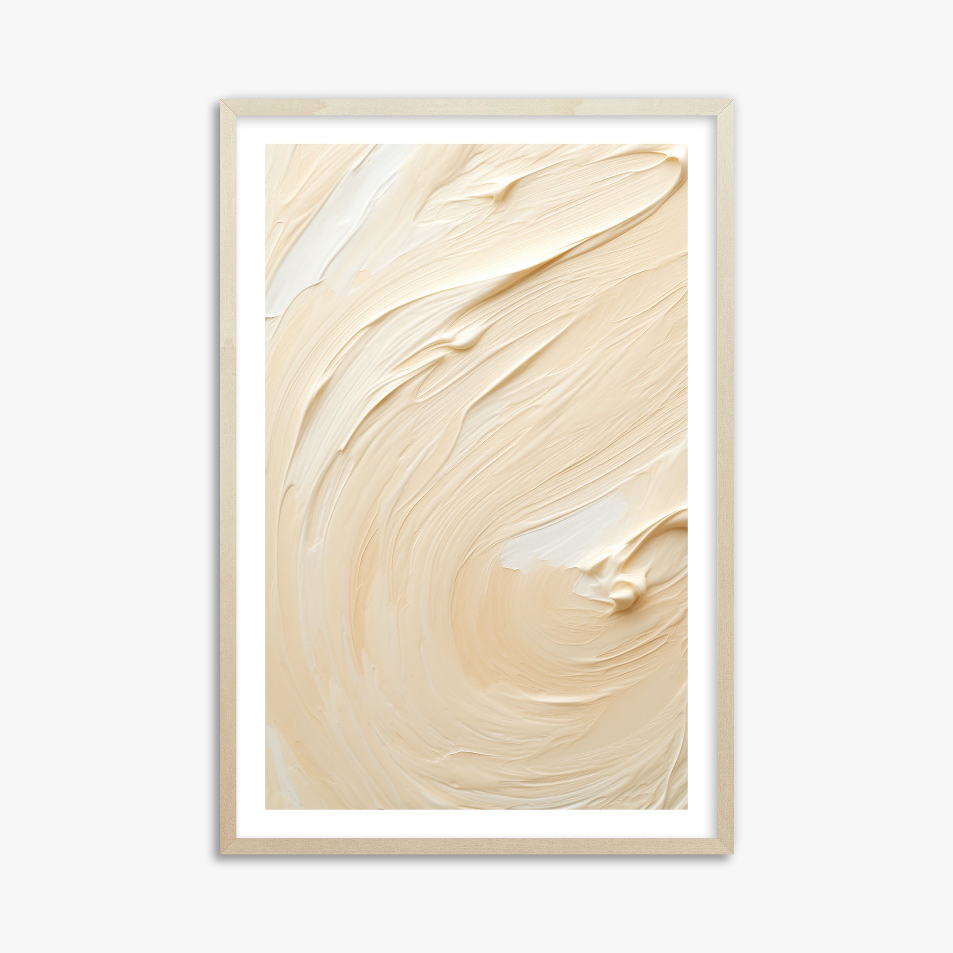 Vanilla Swirl Serenity, 61x91cm Framed Art Reproduction With Lime Wood Frame