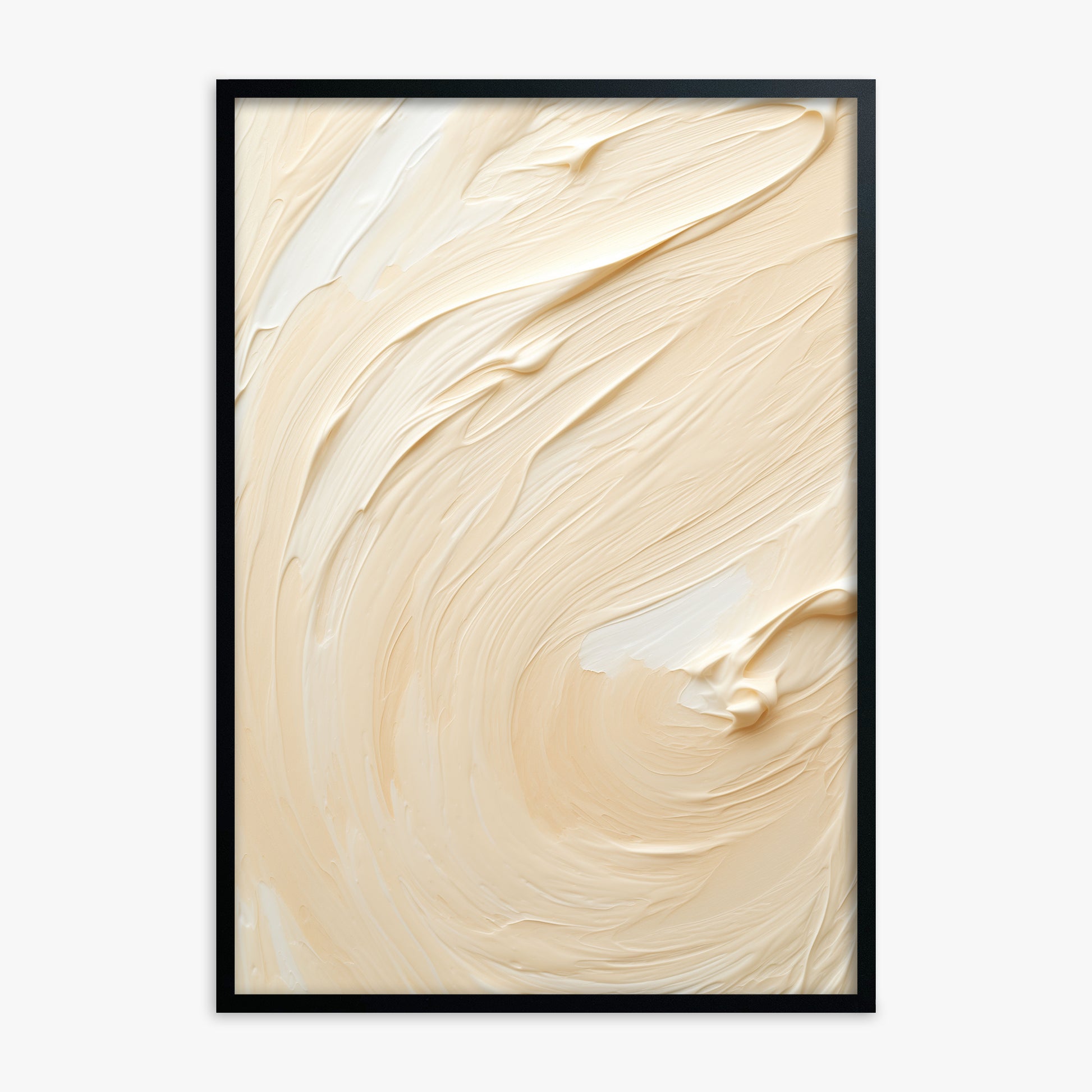 Vanilla Swirl Serenity, Black Framed Poster With Black Frame