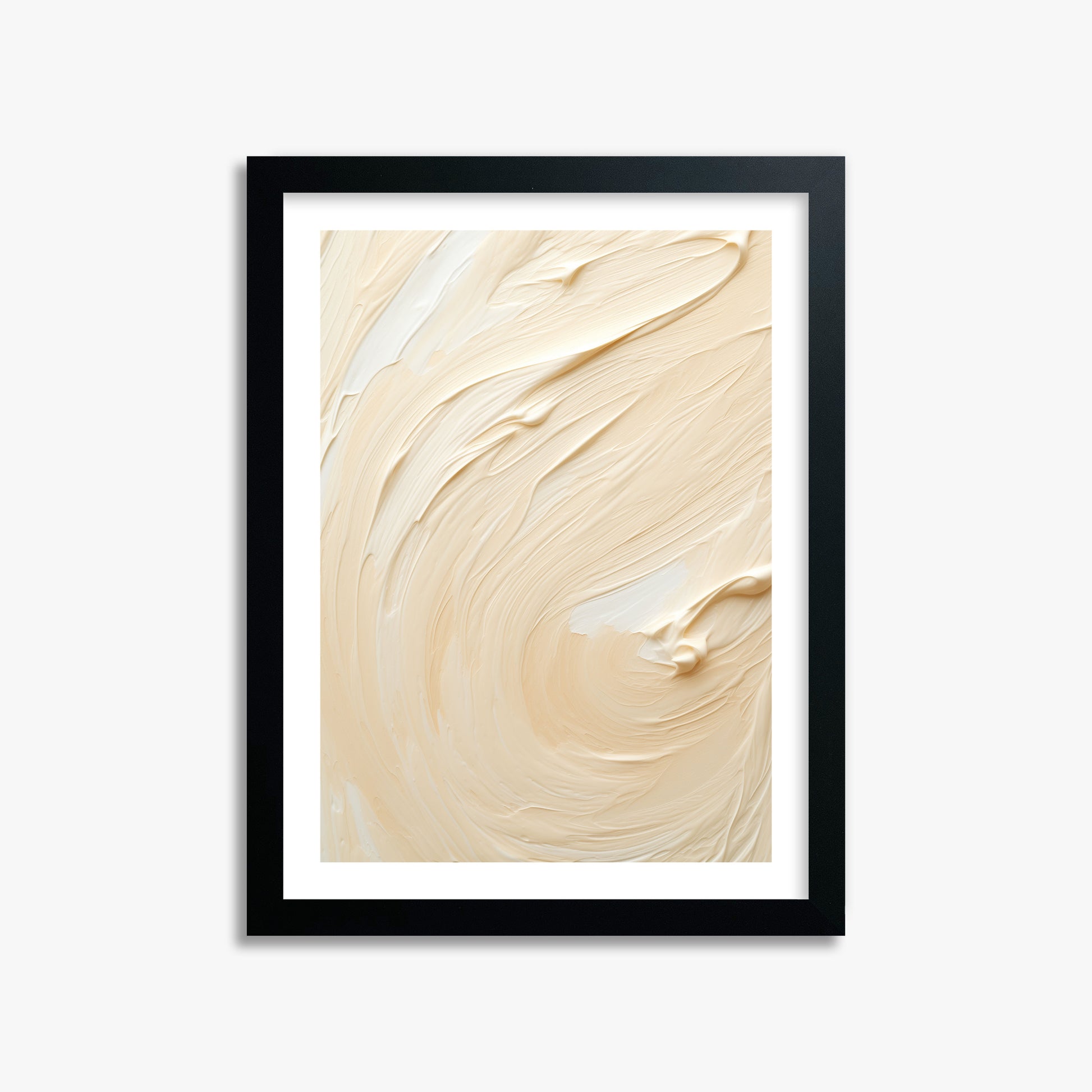 Vanilla Swirl Serenity, 30x40cm Black Framed Art Reproduction